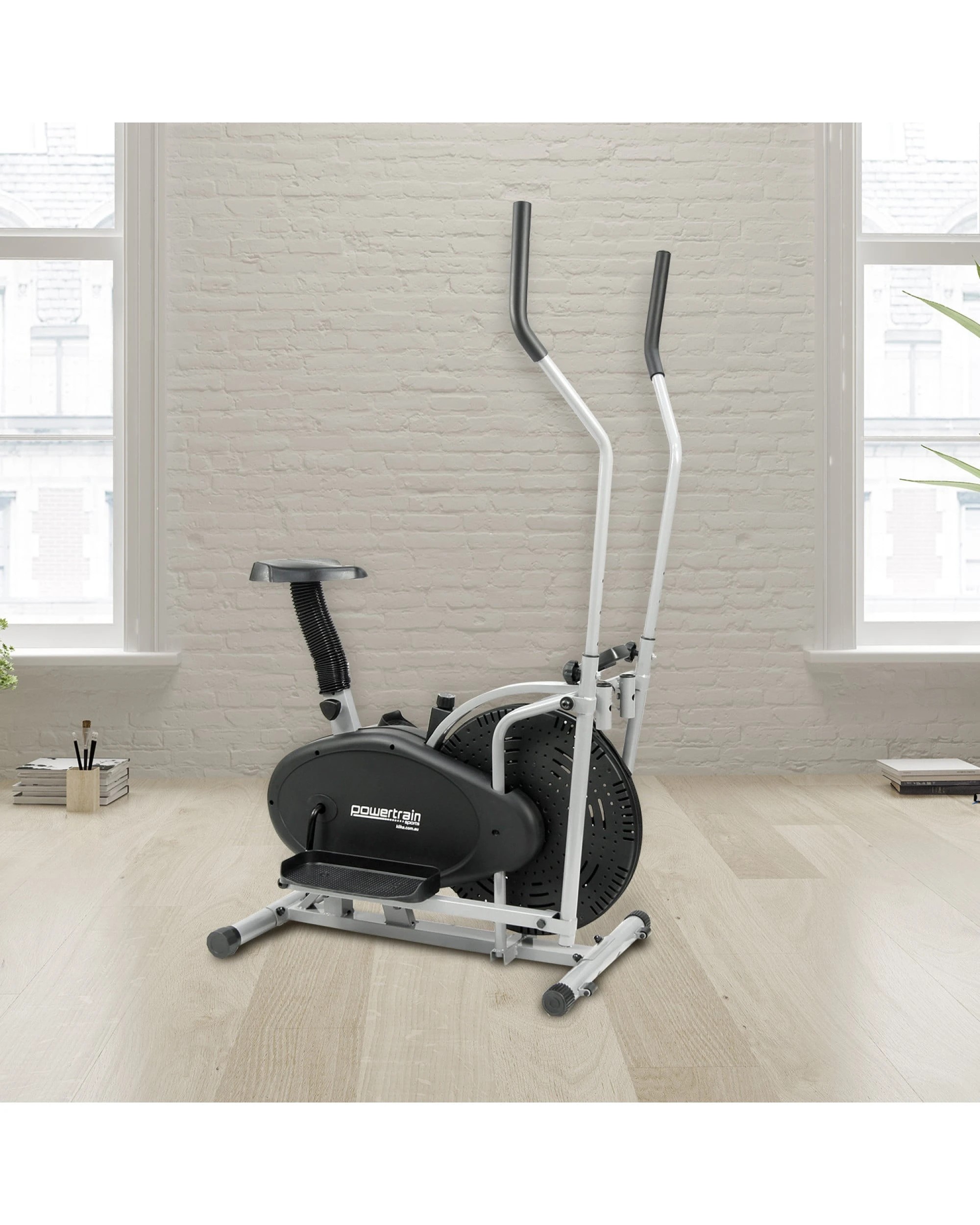 2 Powertrain 2-in-1 Elliptical Cross Trainer and Exercise Bike - Black, 2 of 9