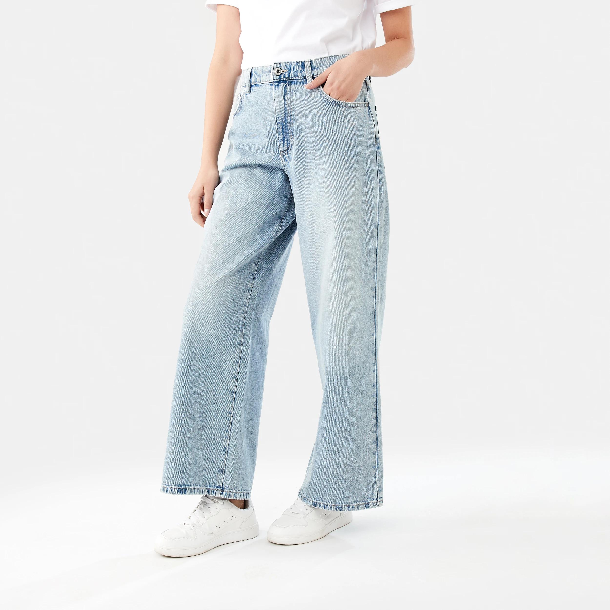 3 Wide Leg Jeans LIGHT WASH DENIM, 3 of 9