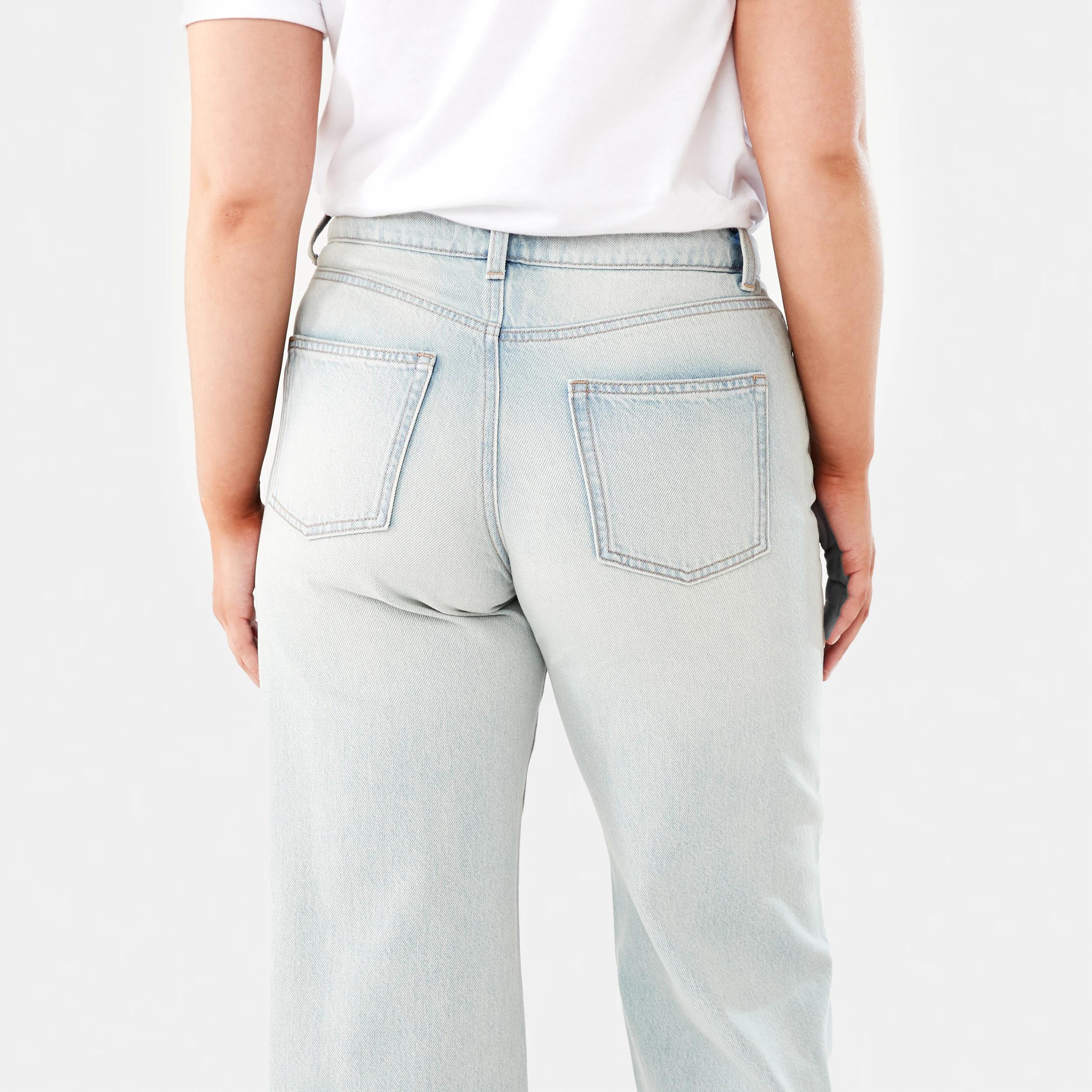 8 Wide Leg Raw Hem Jeans LIGHT DENIM WASH, 8 of 9