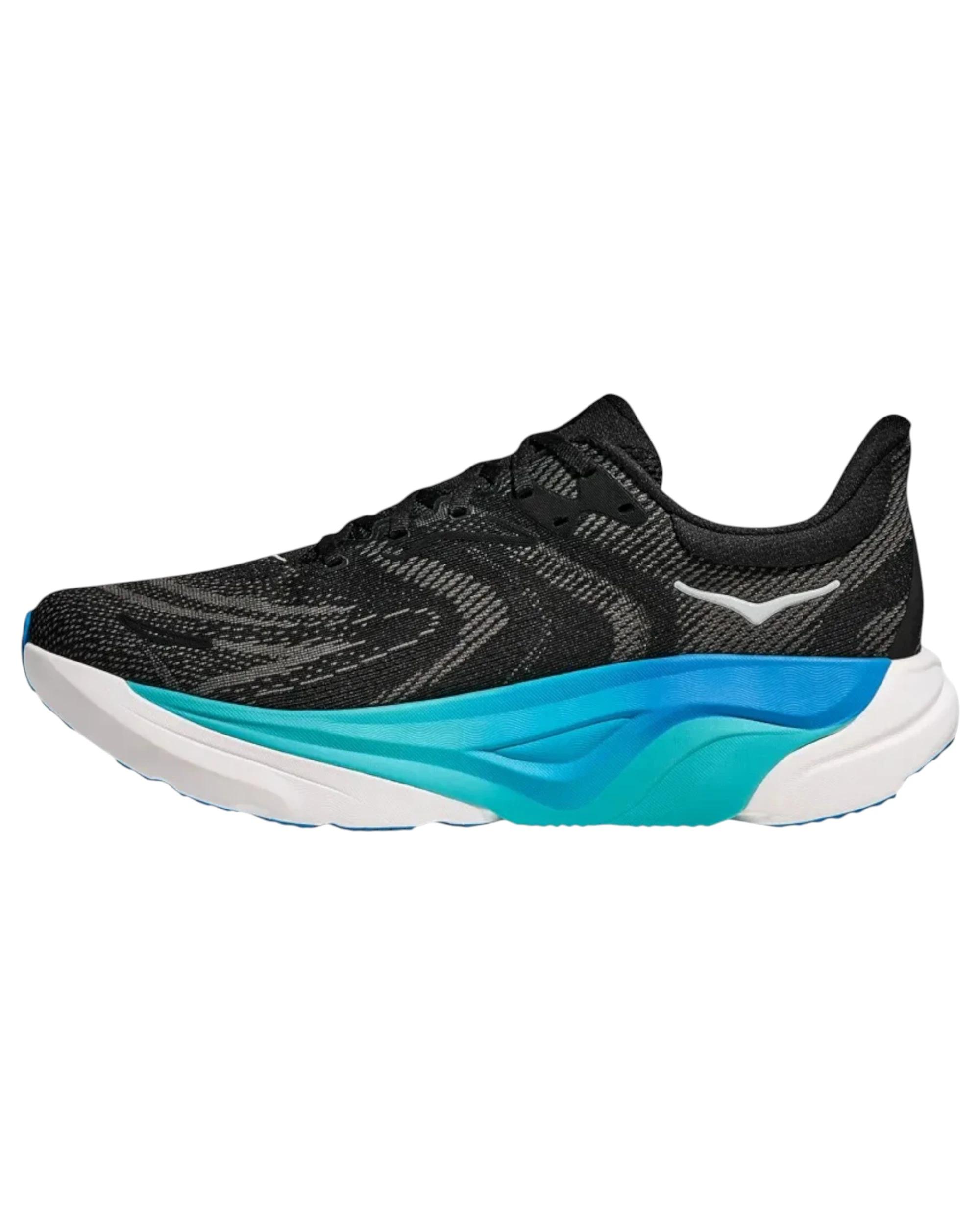 7 Hoka Mens Arahi 8 Athletic Running Shoes BLACK/SKYWARD BLUE, 7 of 8
