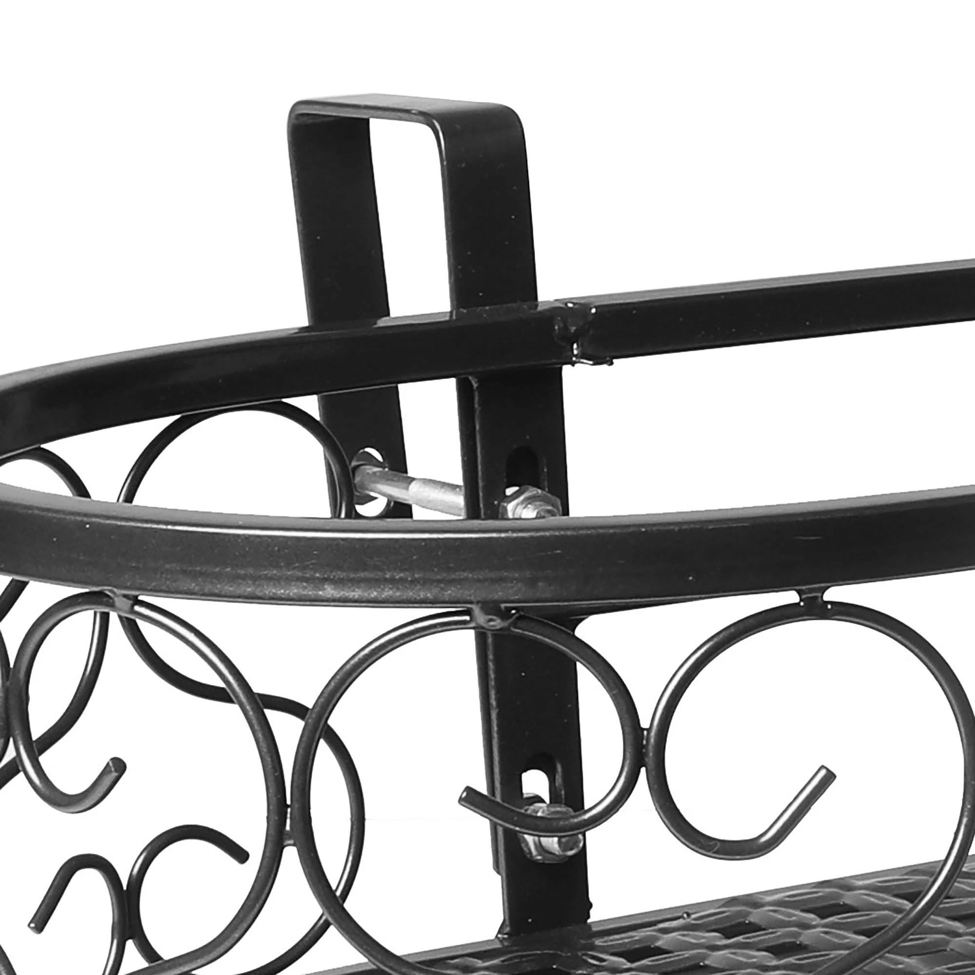 4 Levede Oval Metal Flower Holder Hanging Pots - Black, 4 of 6