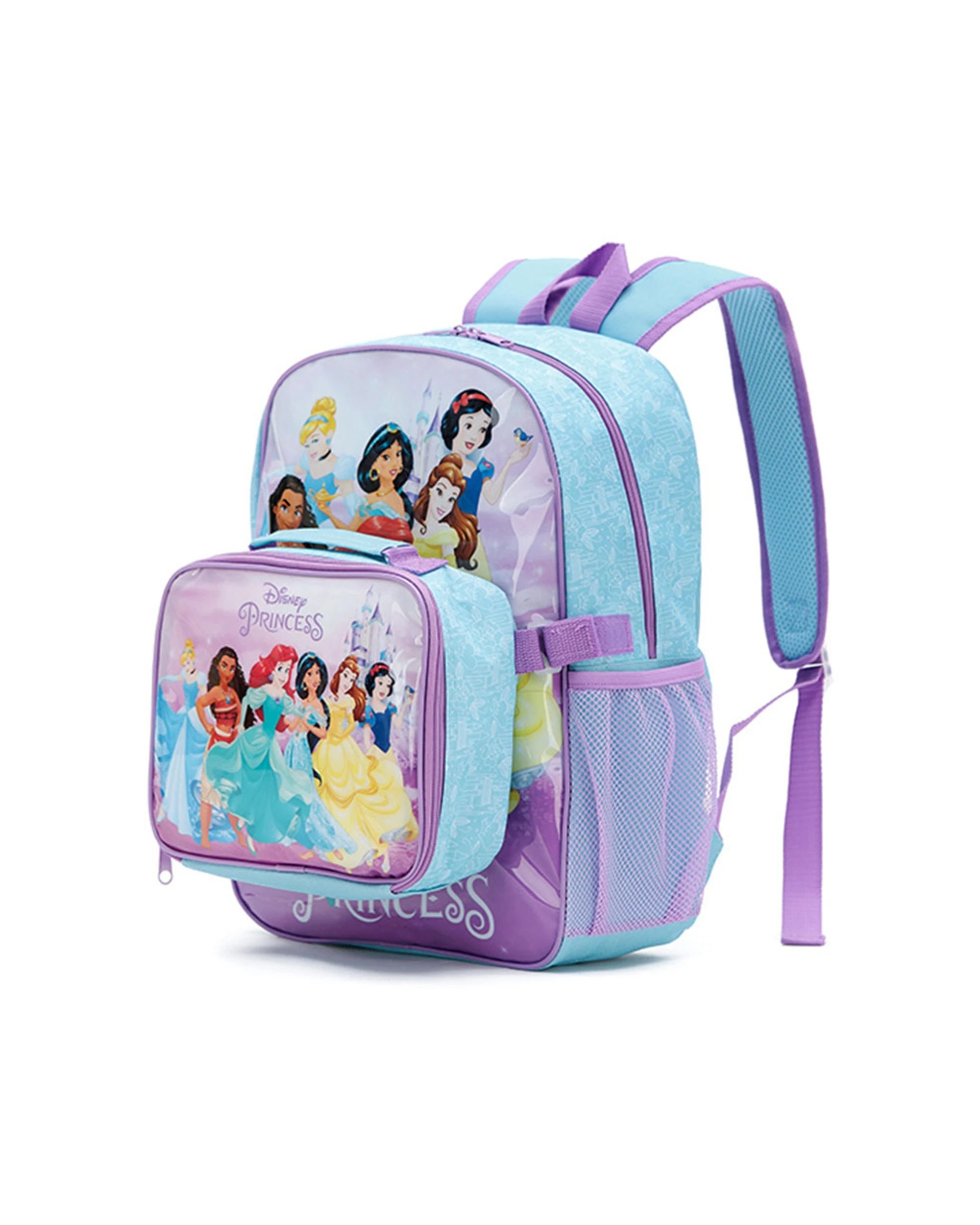 1 Disney Princess Kids Backpack With Cooler Bag Adjustable Padded Straps - Multi, 1 of 5