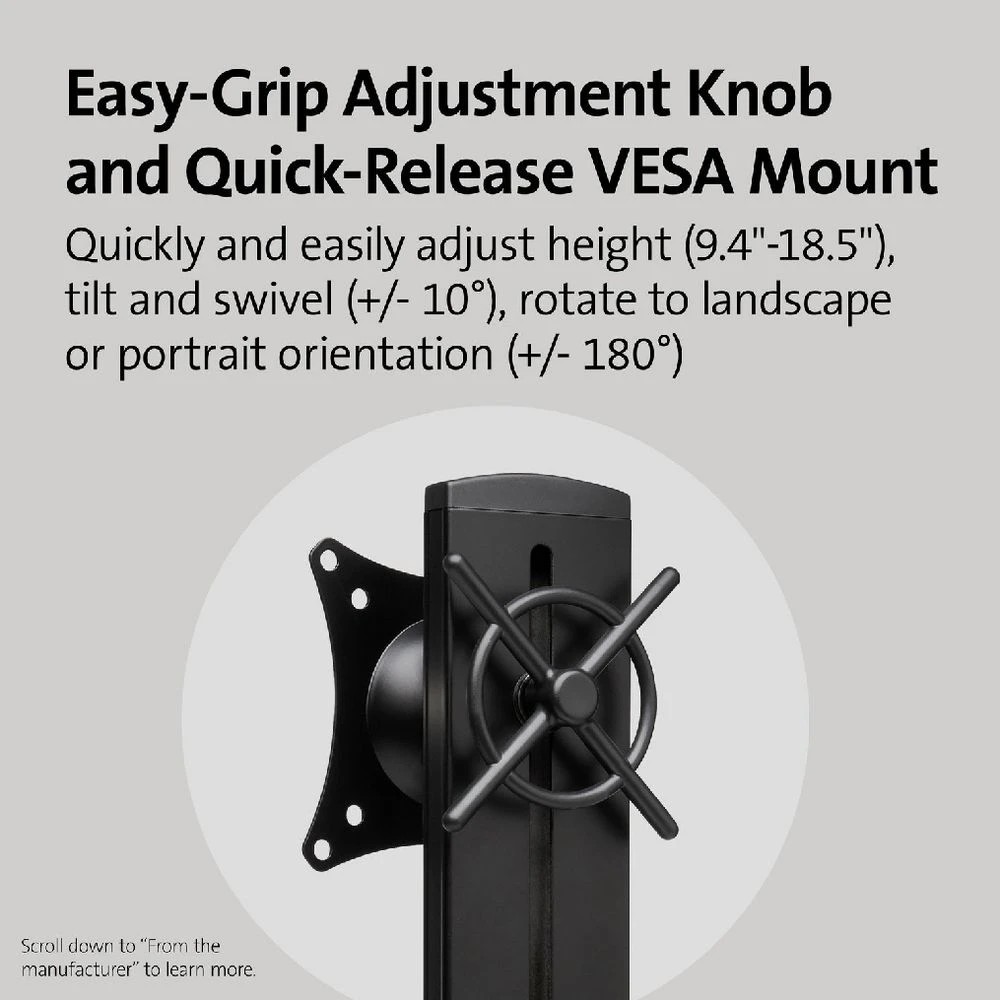 4 Kensington Space Saving Single Monitor Arm 17"-32", 4 of 8