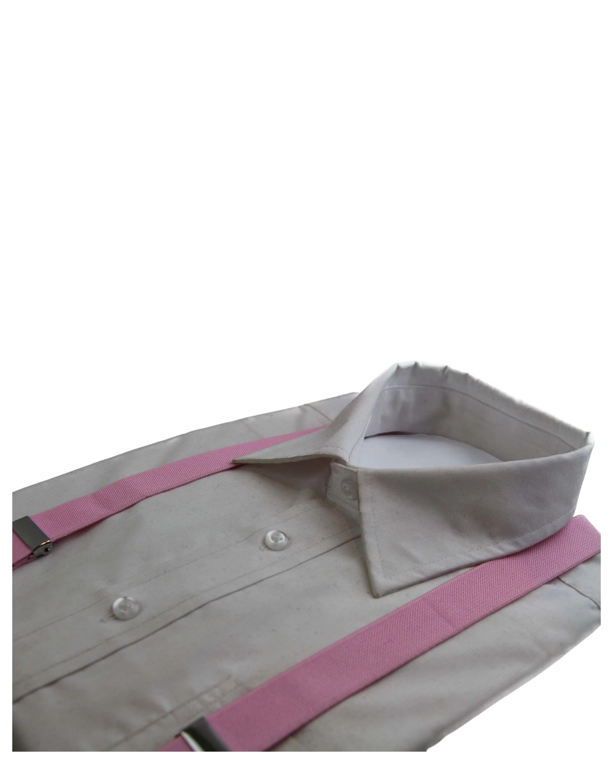 3 Zasel Mens Adjustable 100cm Baby Pink Suspenders - Pink, 3 of 3