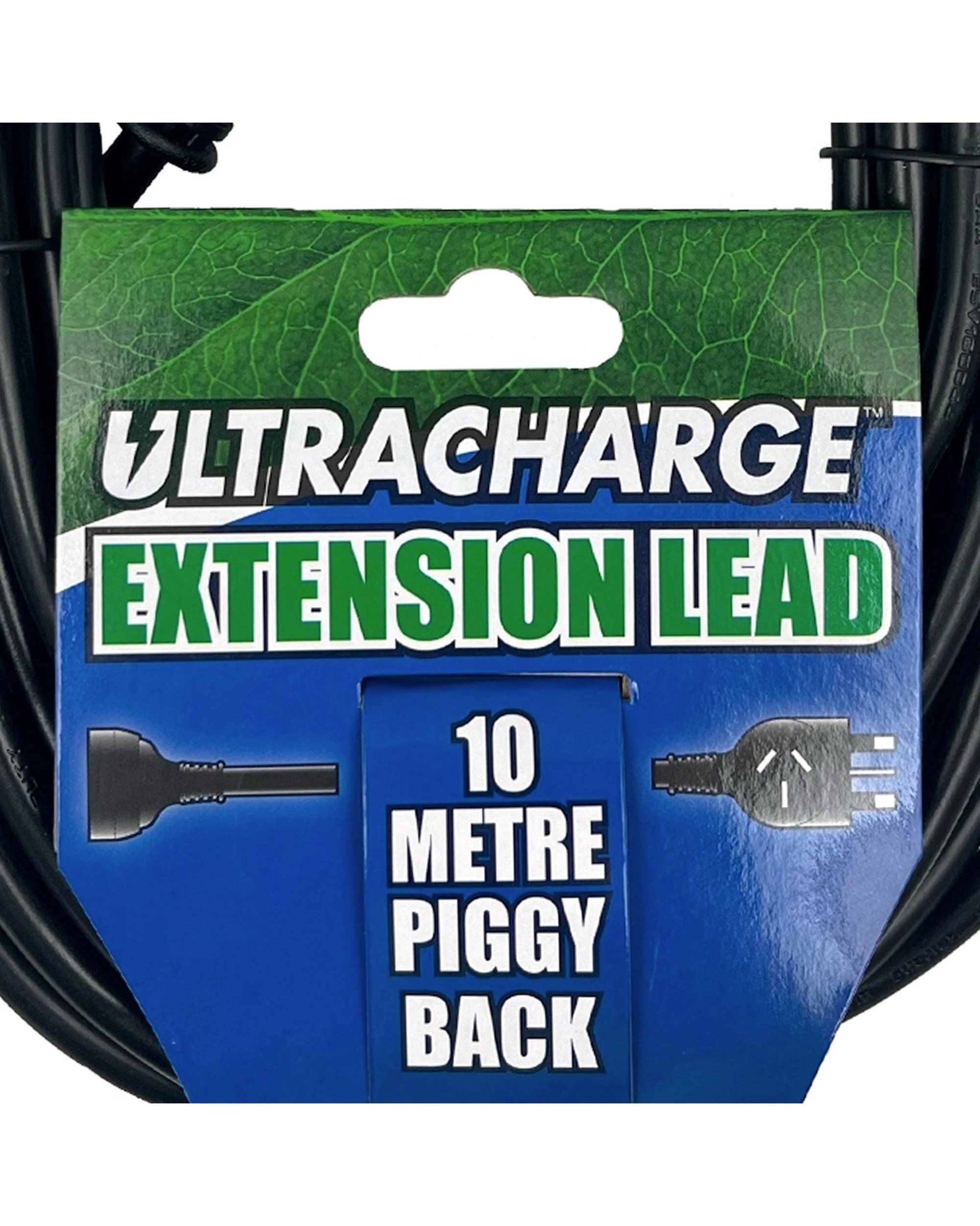 3 Ultracharge Extension Lead 10M With Piggy Back Plug Indoor Outdoor - Black, 3 of 3