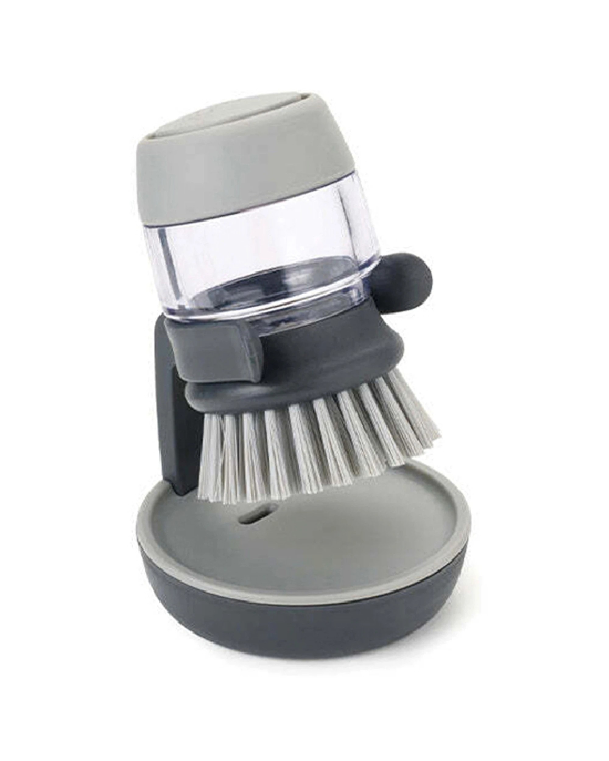 1 Joseph Joseph Palm Scrub 13.5cm Washing-Up Brush With Soap Reservoir Stand - Grey, 1 of 6