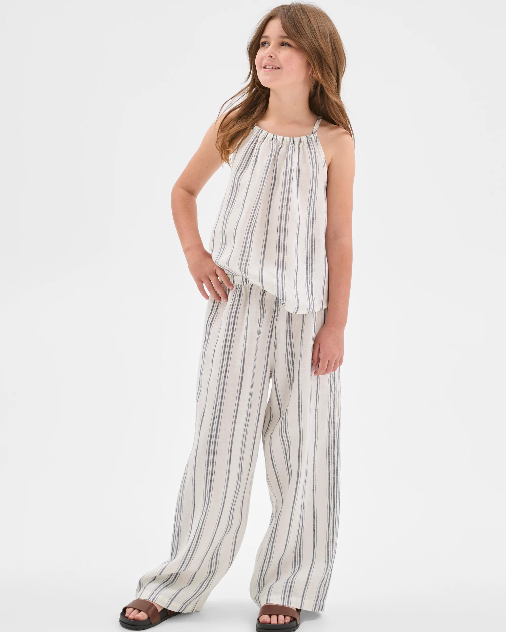 1 Target Kids European Linen Wide Leg Pants STRIPE, 1 of 6