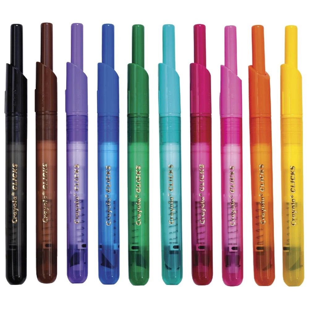 5 Crayola Clicks Washable Retractable Markers 10 Pack Assorted, 5 of 6