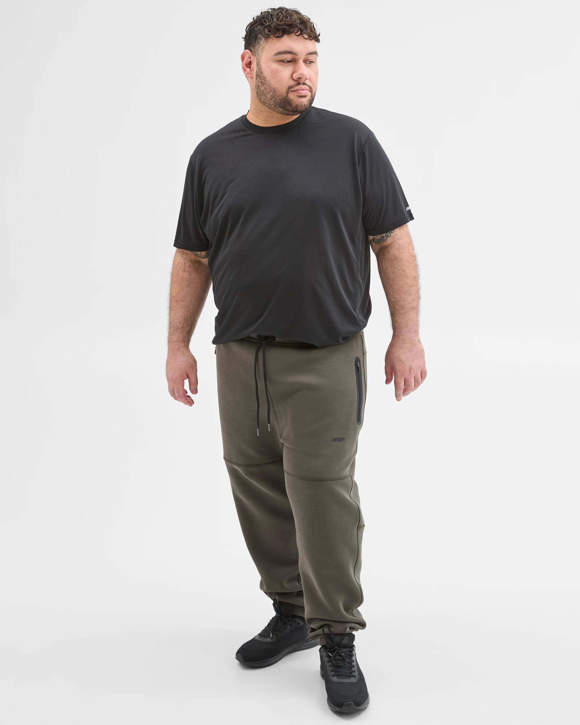 2 Target Man Plus Plus Size Australian Cotton Blend Active Scuba Trackpants KHAKI, 2 of 5