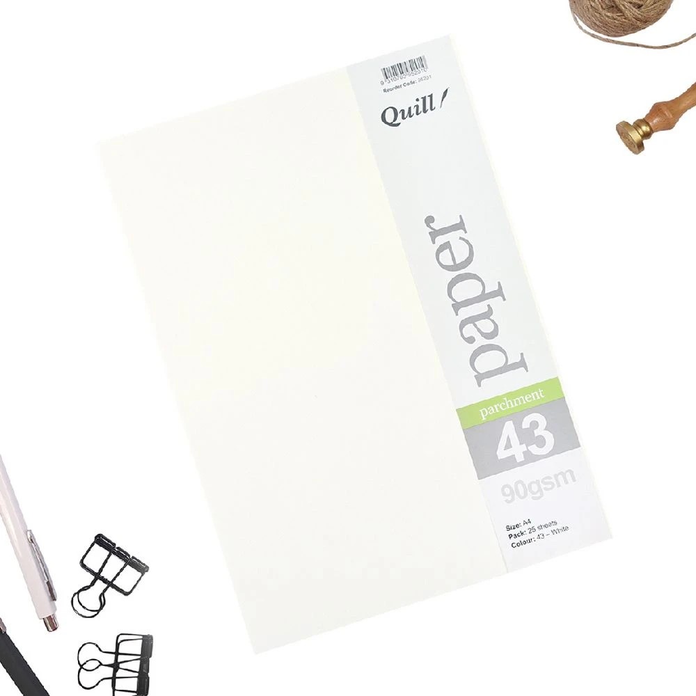 2 Quill Parchment 90gsm A4 Paper White 25 Pack, 2 of 3