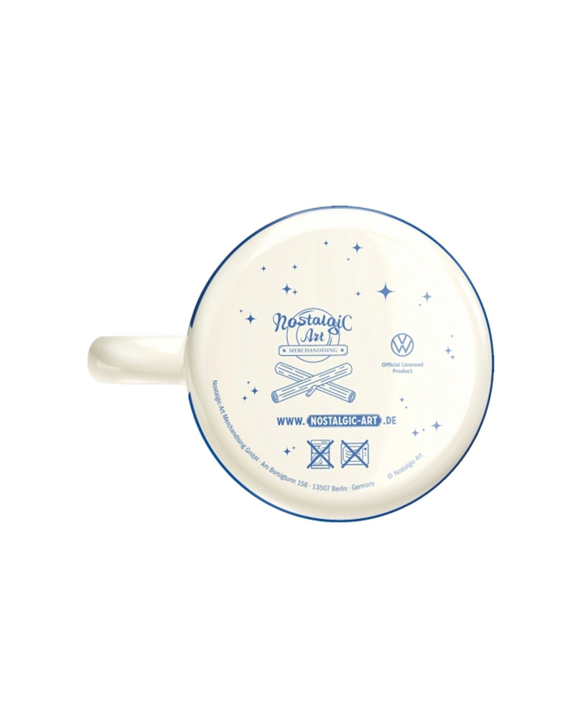 4 Nostalgic-Art Enamel Mug 360ml Mug -  VW Bulli Lets Camp Away - Multi, 4 of 4