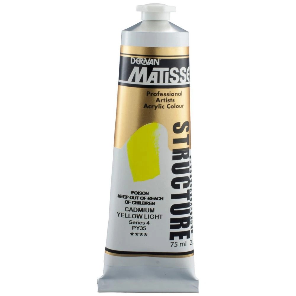 1 Derivan Matisse Structure Paint 75mL Cadmium Yellow Light S4, 1 of 2