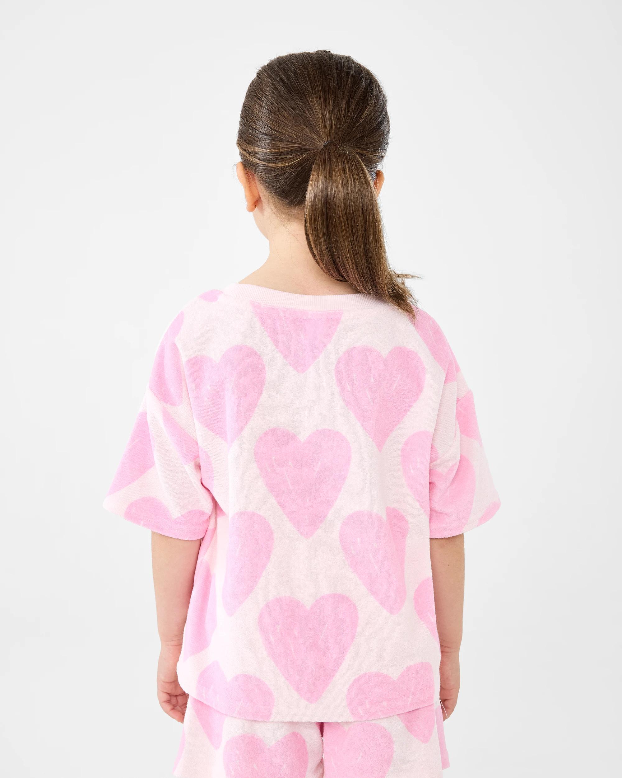 2 Oversized Terry T-shirt Pnk Hrts, 2 of 6