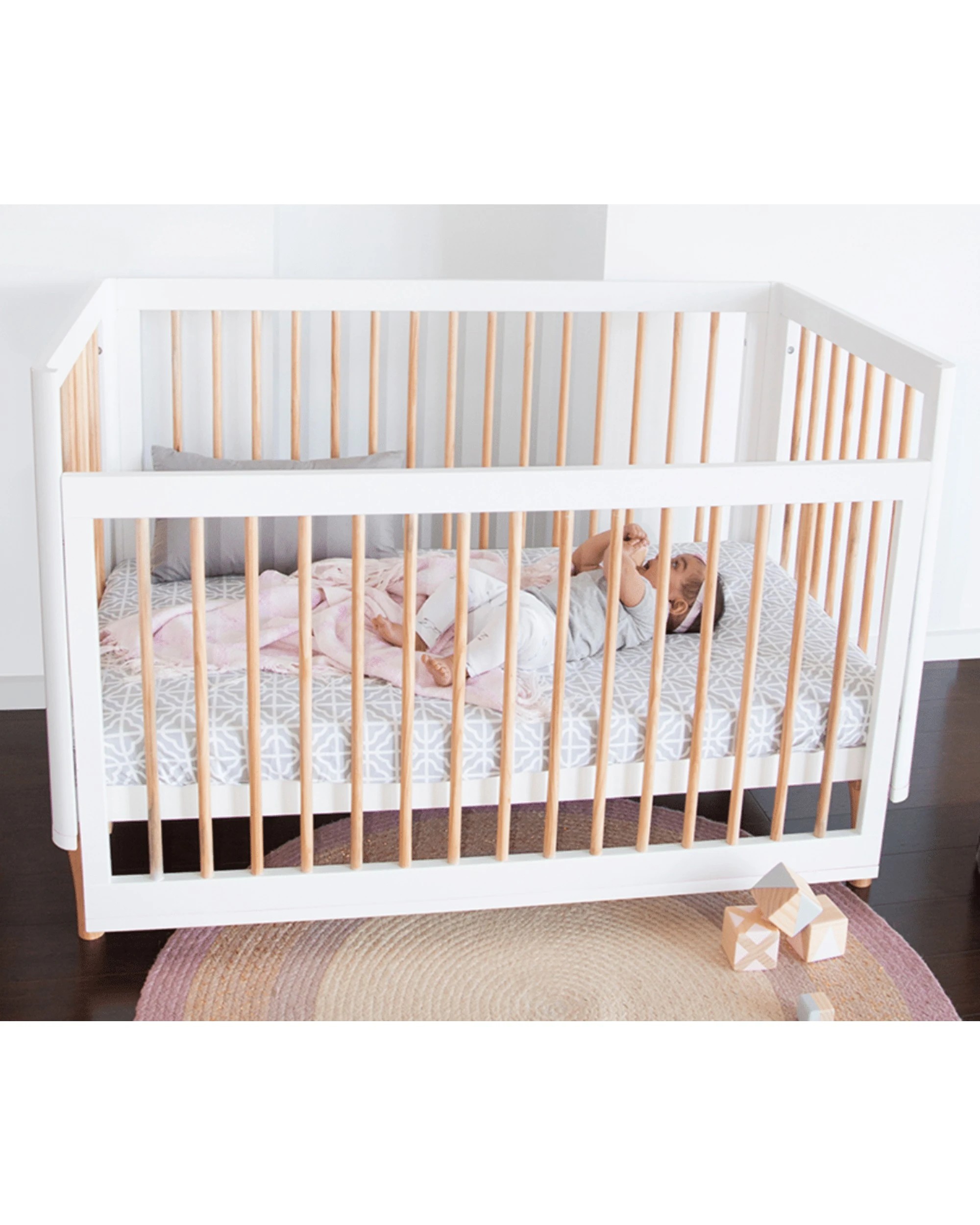 3 Babyhood Riya Cot - Natural, 3 of 5