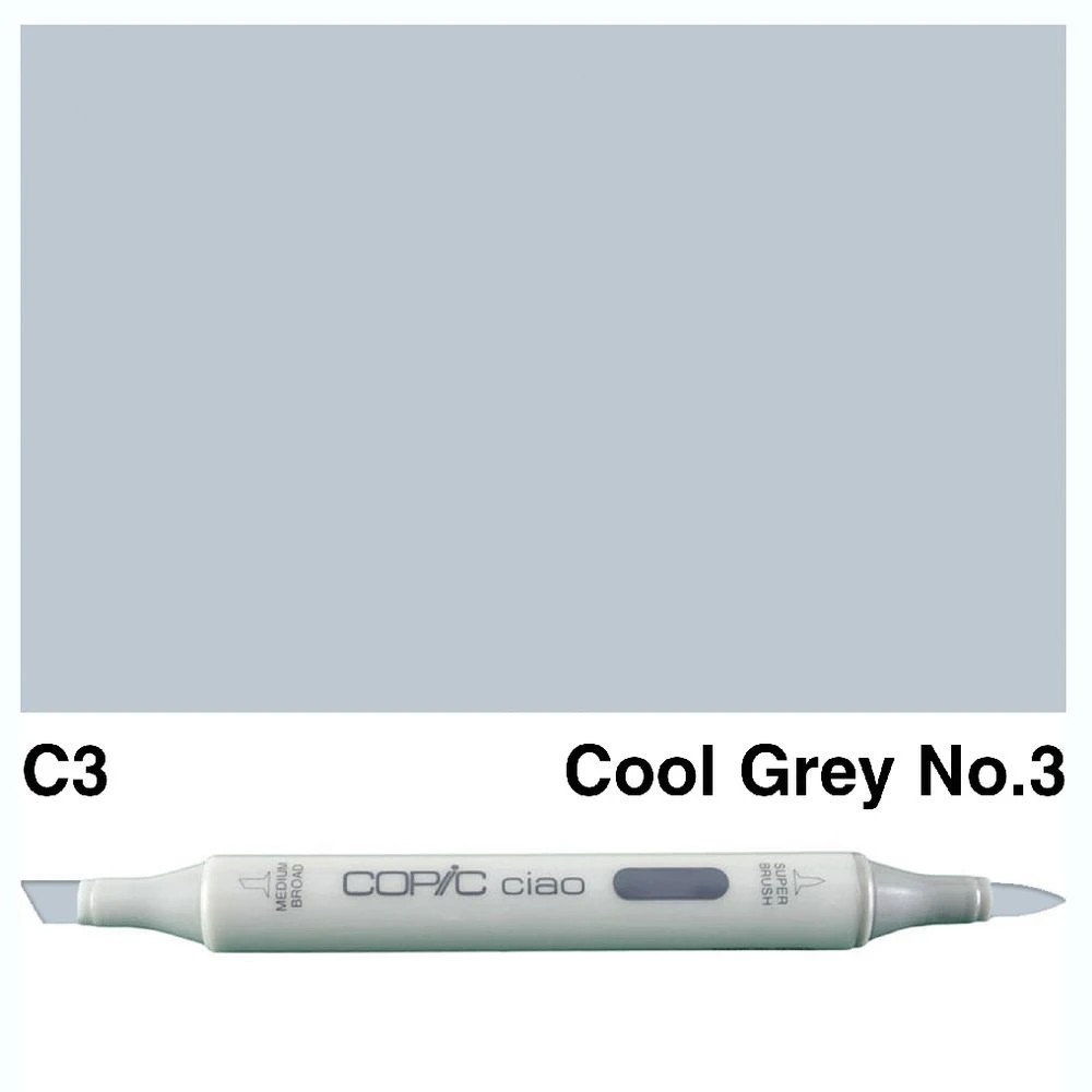3 Copic Ciao Dual Nib Marker C3 Cool Grey No.3, 3 of 3