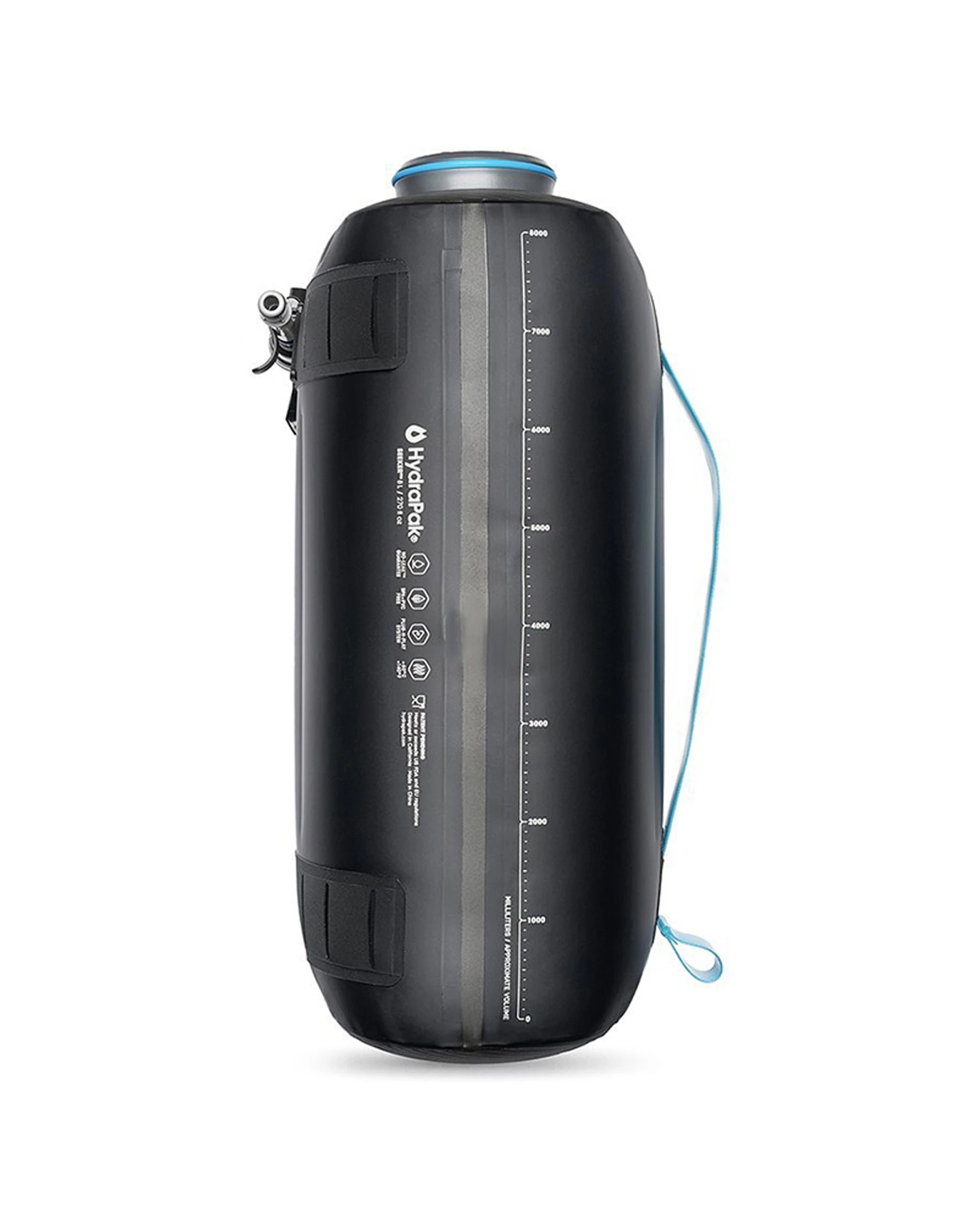 3 Hydrapak Expedition 8 Ltr Water Container Plug-N-Play Cap Collapsible Waterproof - Black, 3 of 8