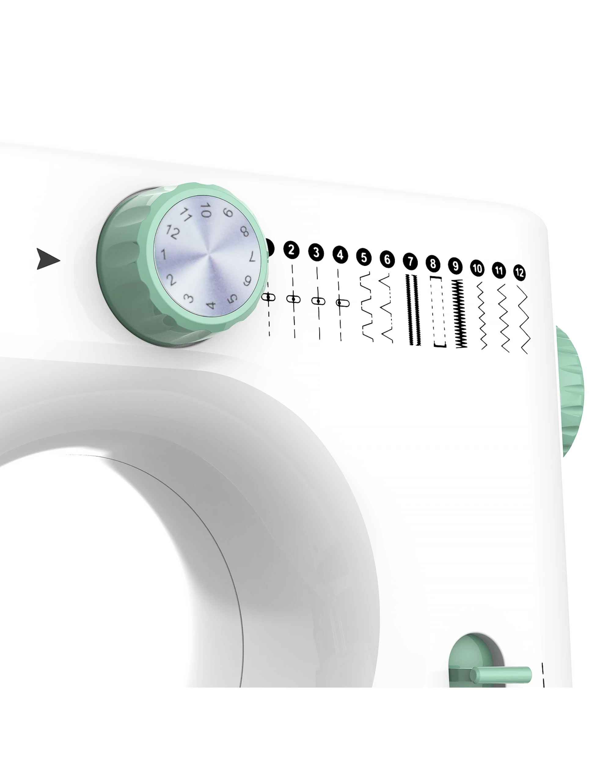 5 Advwin Mini Sewing Machine with 12 Stitch Patterns 54 Sewing Accessories - White, 5 of 7