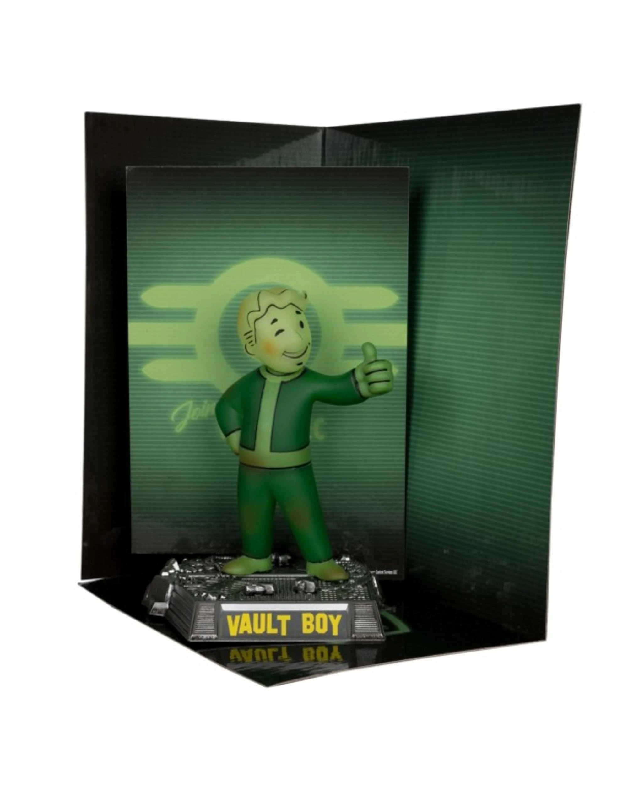 6 McFarlane Movie Maniacs Gold Label Fallout Vault Boy Glow in the Dark 6 inch Posed Figure - Green, 6 of 7