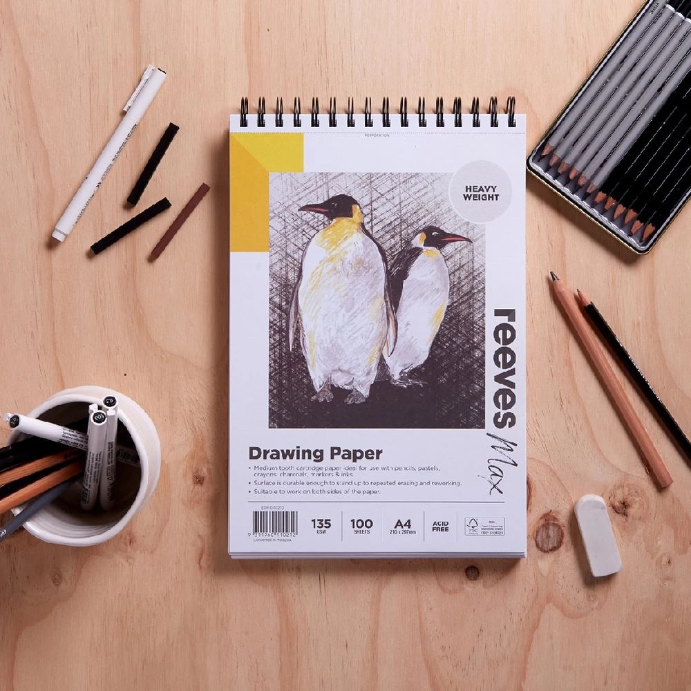 2 Reeves Max A4 Drawing Pad 135gsm 100 Sheets, 2 of 4