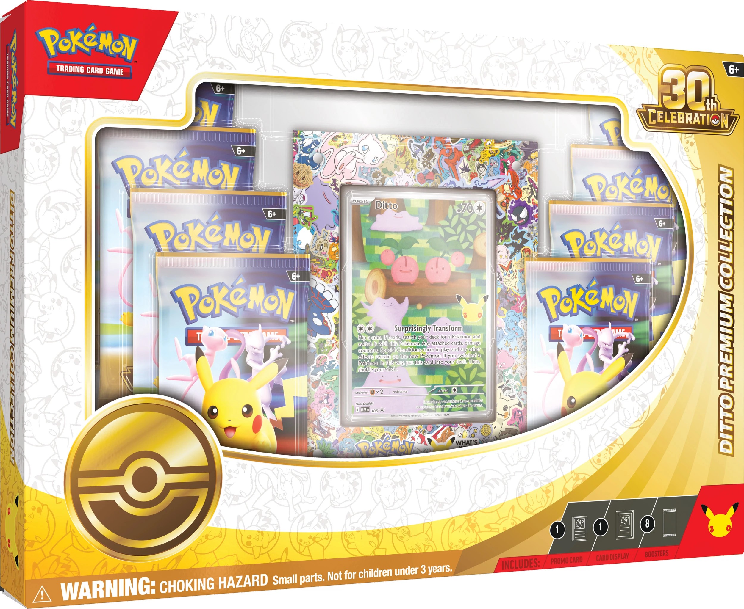 1 Pokemon Trading Card Game: 30th Celebration Ditto Premium Collection
