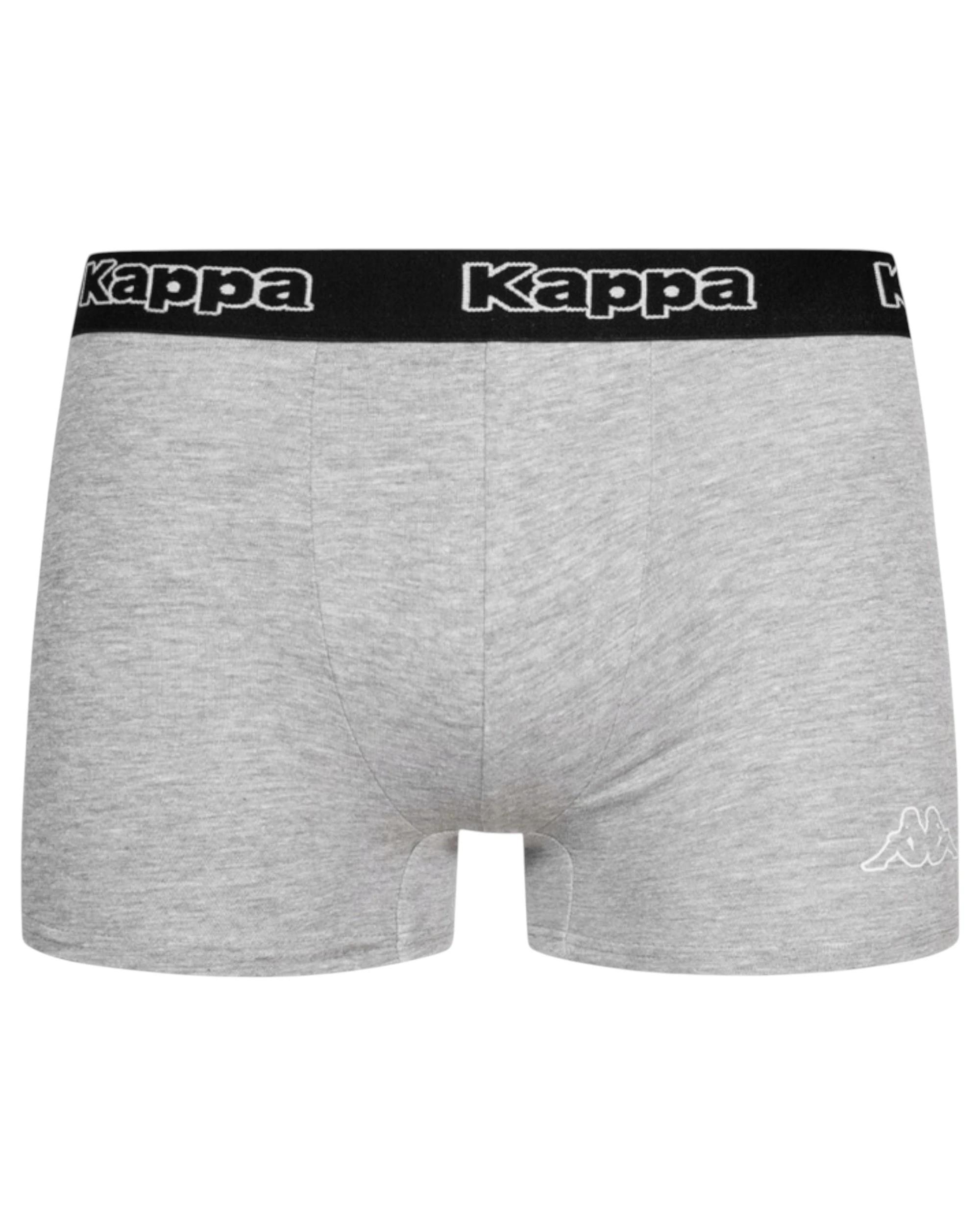3 Kappa 4 Pack Mens Black/Grey Trunks Boxer Shorts Underwear BLACK/GREY, 3 of 4