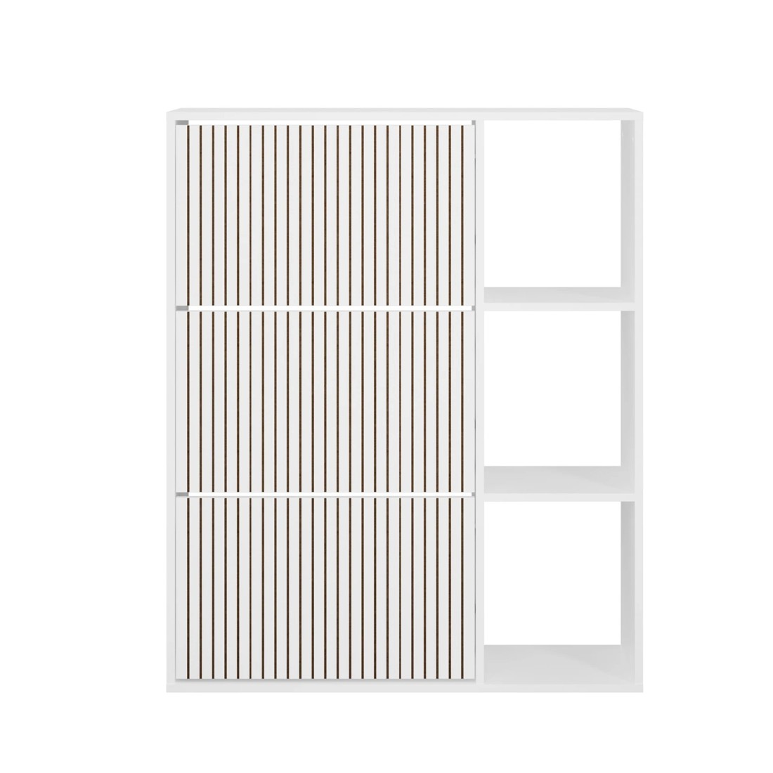9 Oikiture Shoe Rack Storage Cabinet With Display Shelves Organiser
 - White, 9 of 10