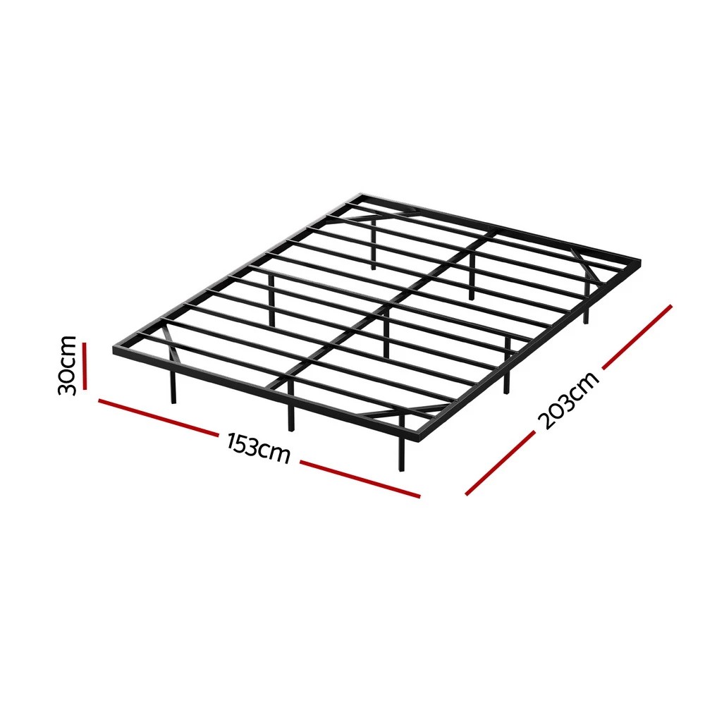 2 Artiss Queen Bed Frame,Floating Metal Bed Frame with Smart LED Lights - Sturdy Metal Platform Bed Base - Black, 2 of 7