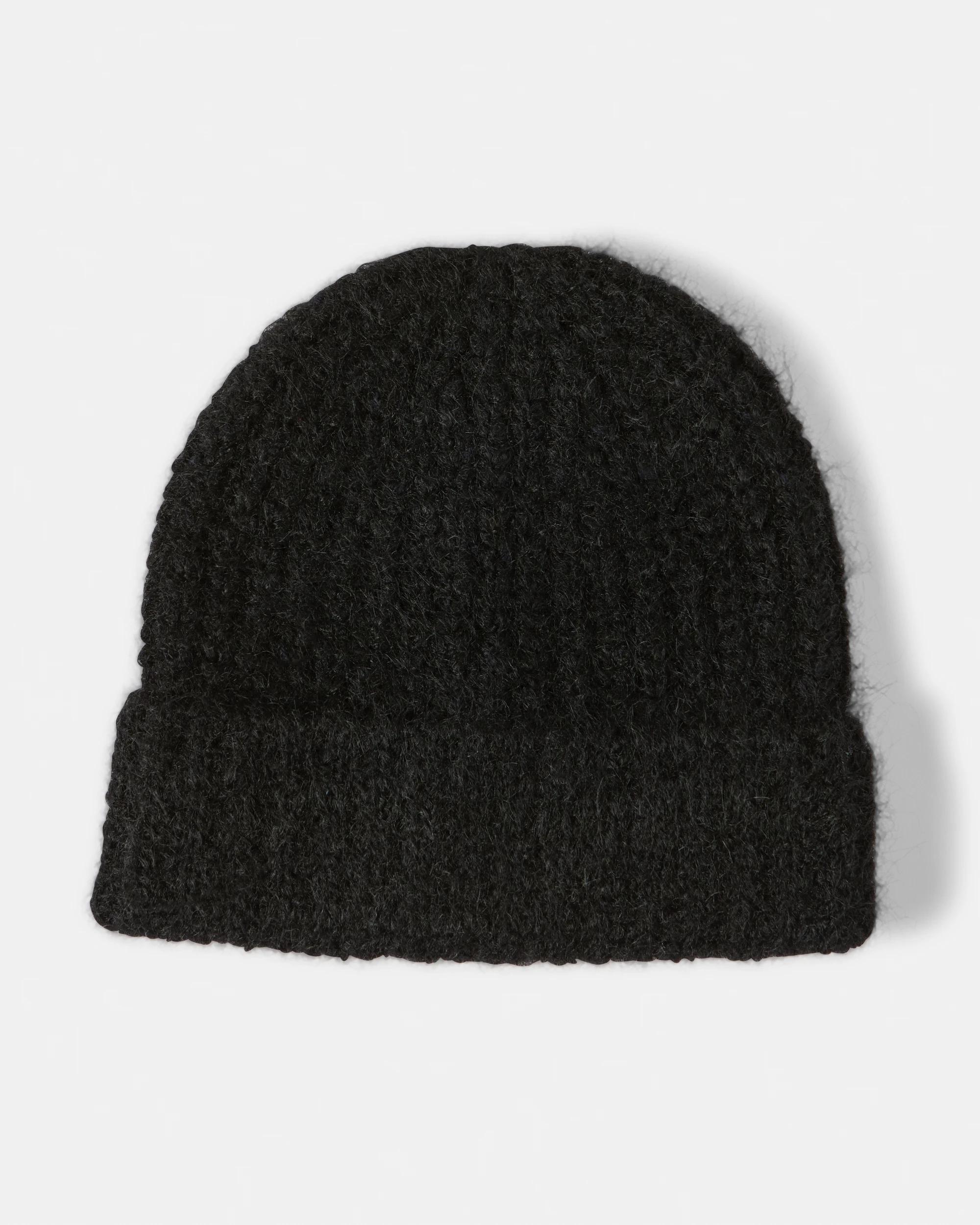 1 Chunky Knit Beanie Black, 1 of 3