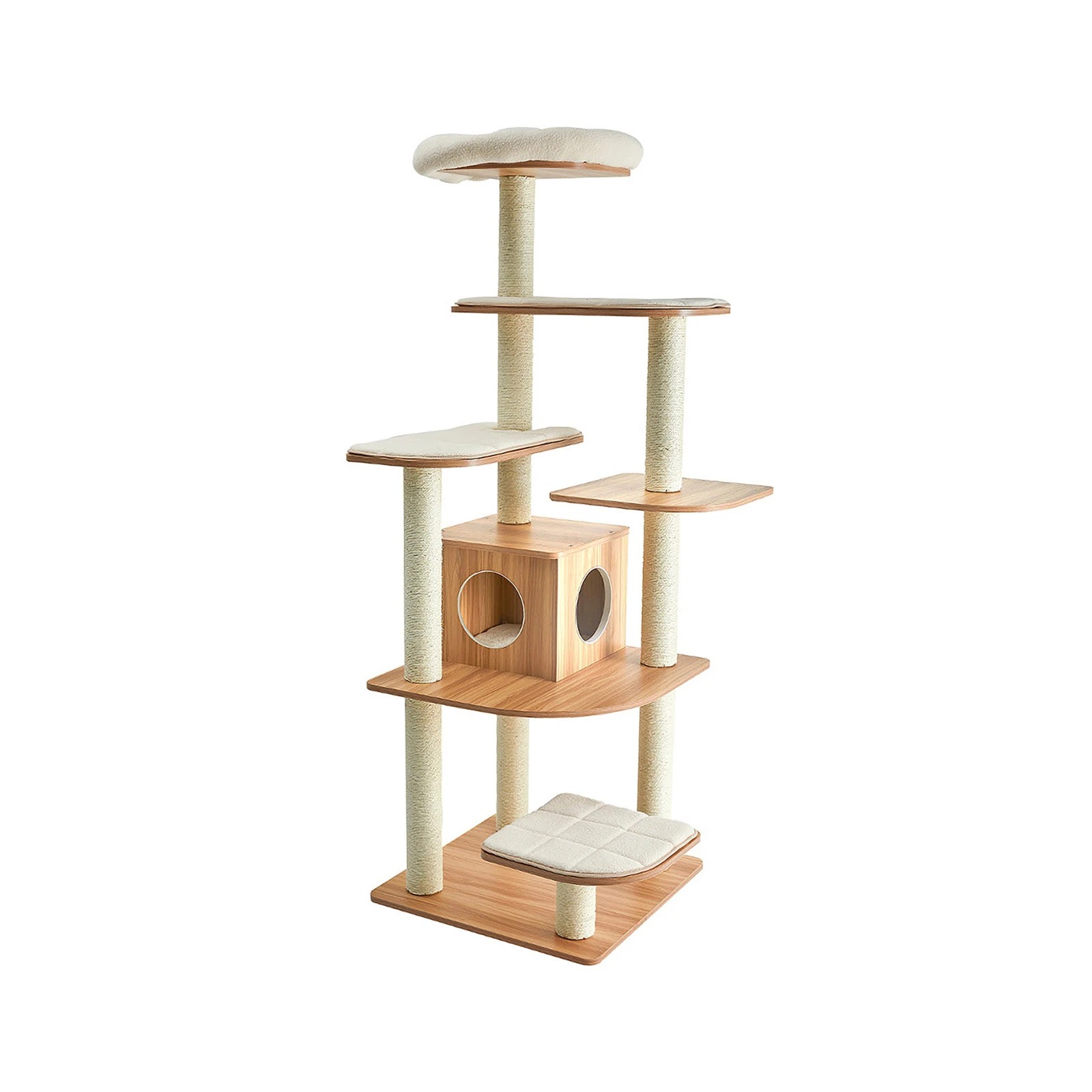 1 Costway 1.76M 7-level Cat Tree Sisal Cat Tower Scratching Post Pet Toy Furniture, 1 of 3