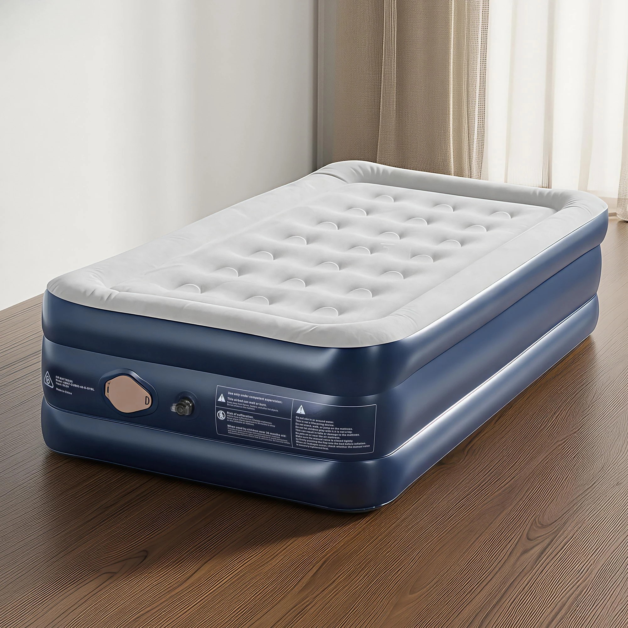 4 Weisshorn Single Air Mattress with Rechargeable Cordless Pump 46cm - Single Bed - Multi, 4 of 4