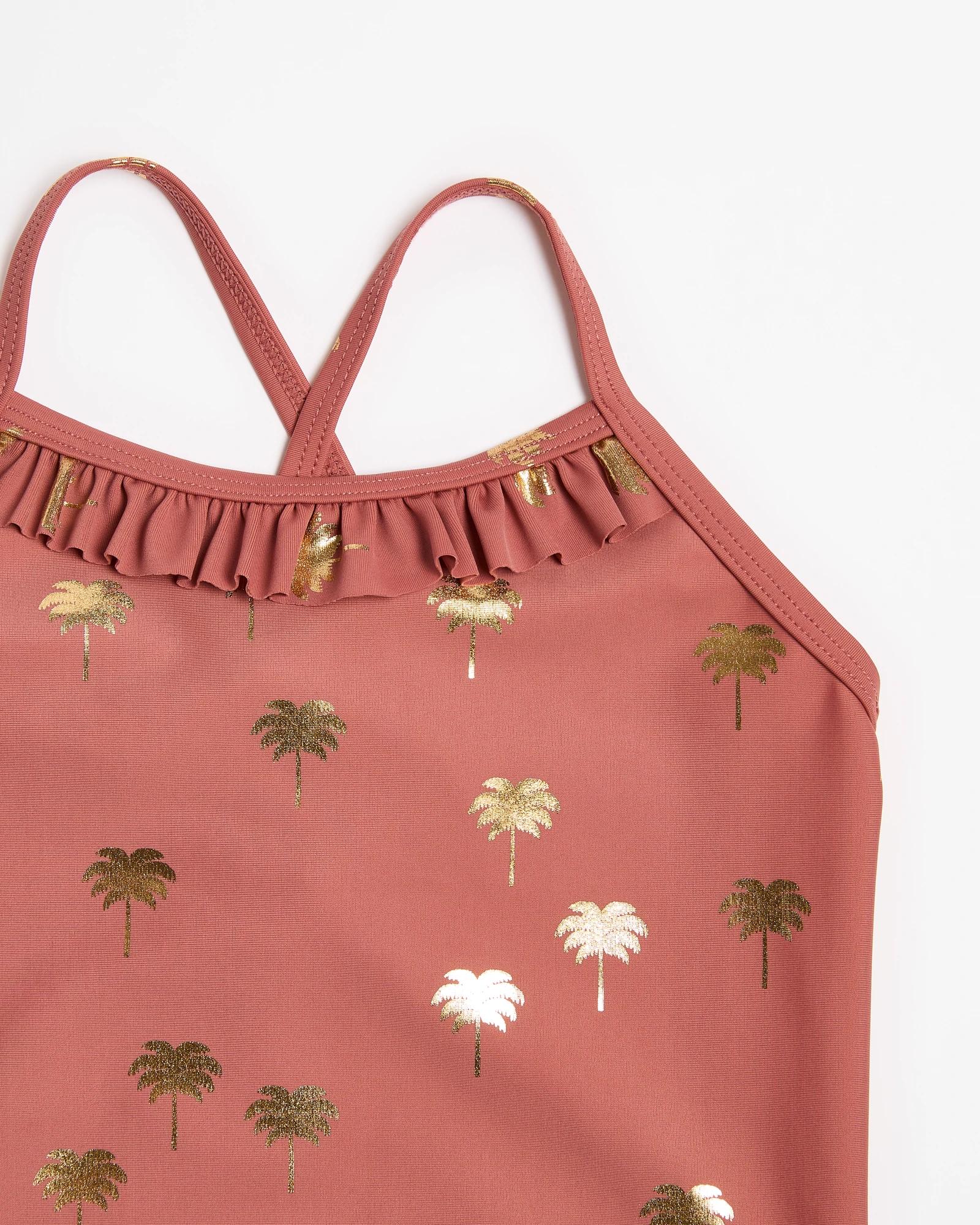 2 Target Metallic Print One Piece Swim Suit BROWN, 2 of 3