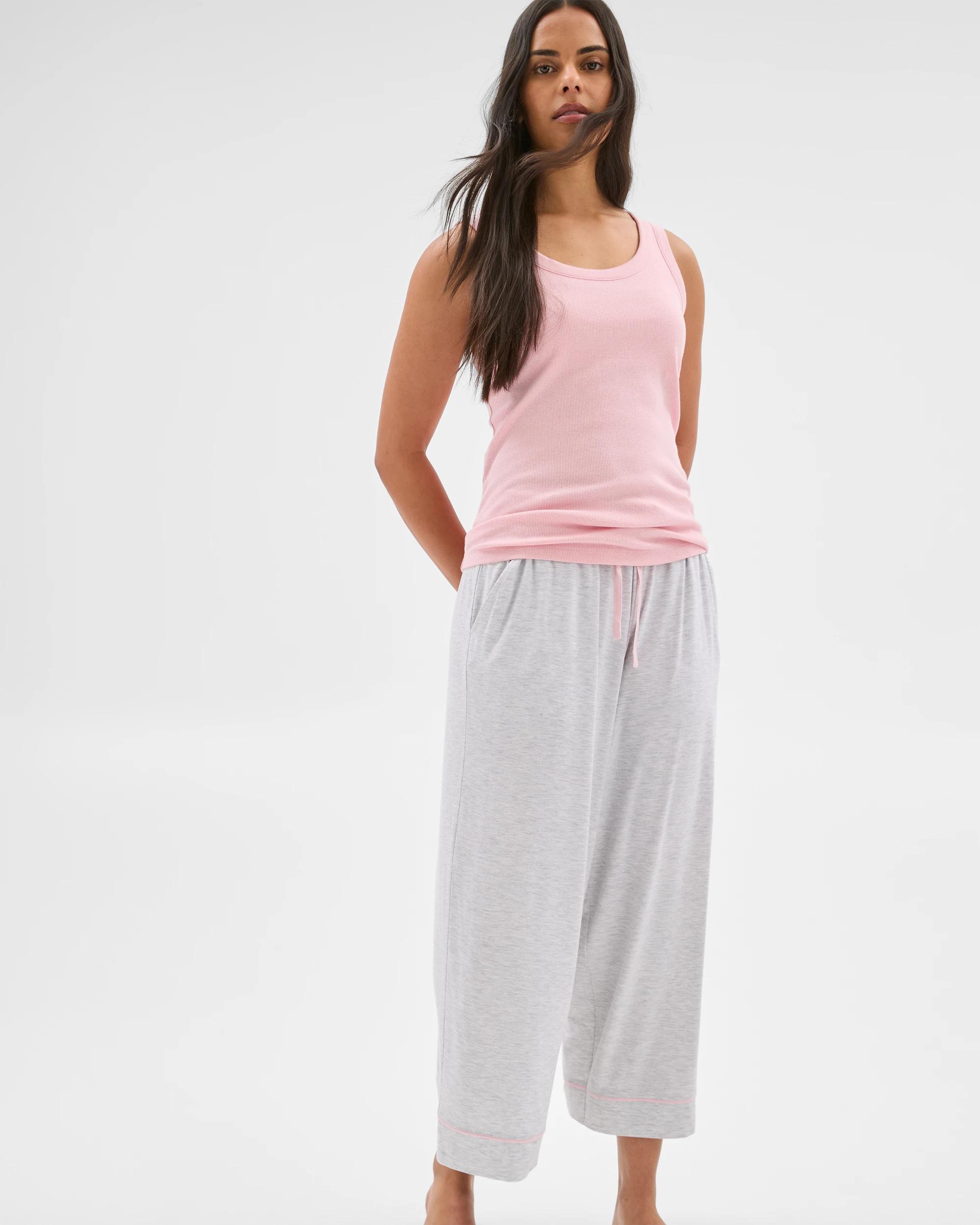3 Target Bamboo Soft Comfort Sleep Culotte Pants GREY, 3 of 6