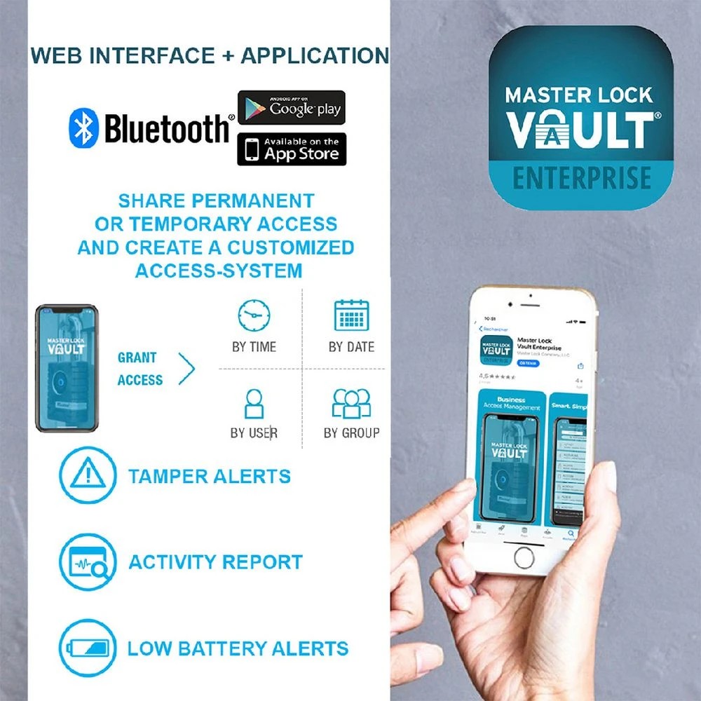 8 Master Lock Bluetooth Wall Mount Key Safe 5441EC, 8 of 9
