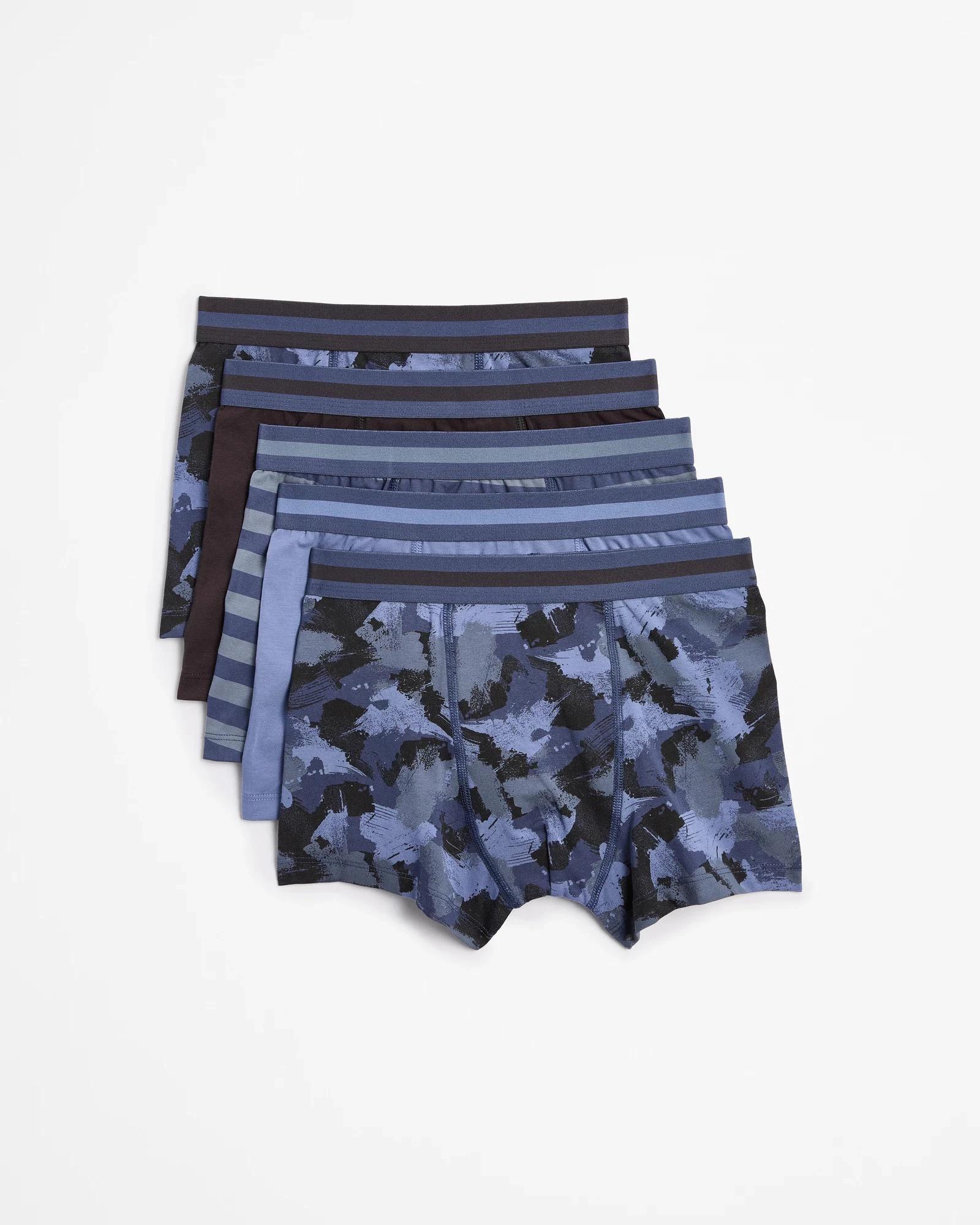 1 Boys Print Trunks 5 Pack - Maxx - Graffiti Sport CAMO, 1 of 2