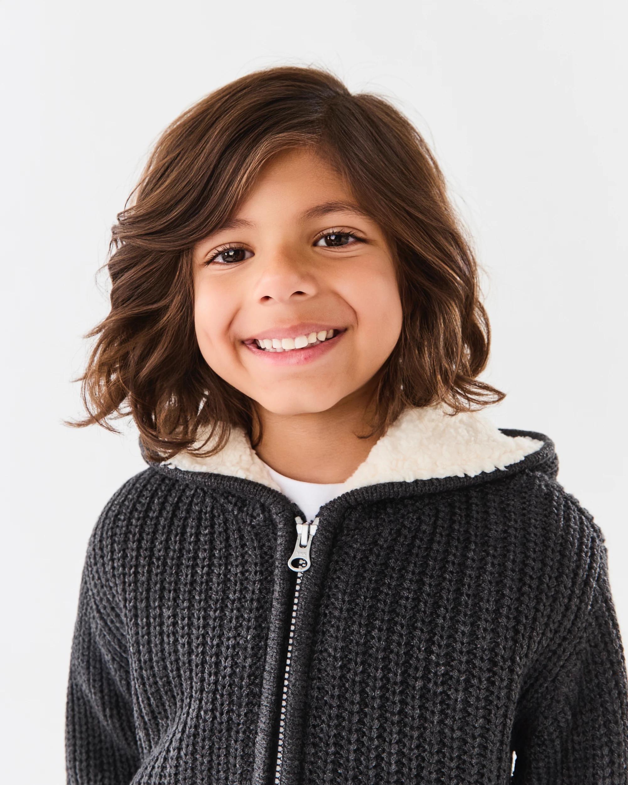 4 Sherpa Knit Hoodie Gry Chmrle, 4 of 8