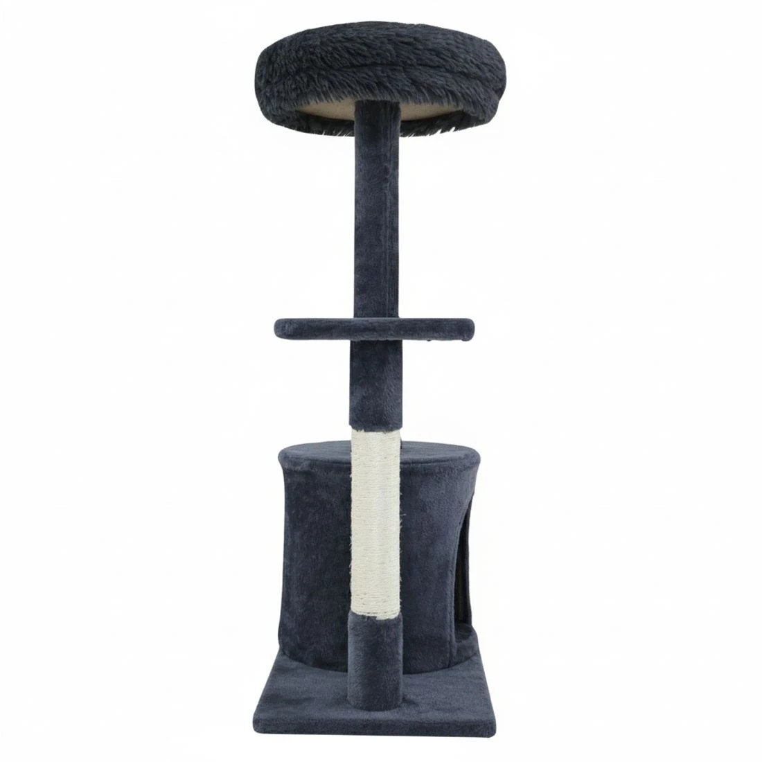 3 i.Pet Cat Tree 94cm Scratching Post Tower Scratcher Condo House Wood Trees - Grey, 3 of 4