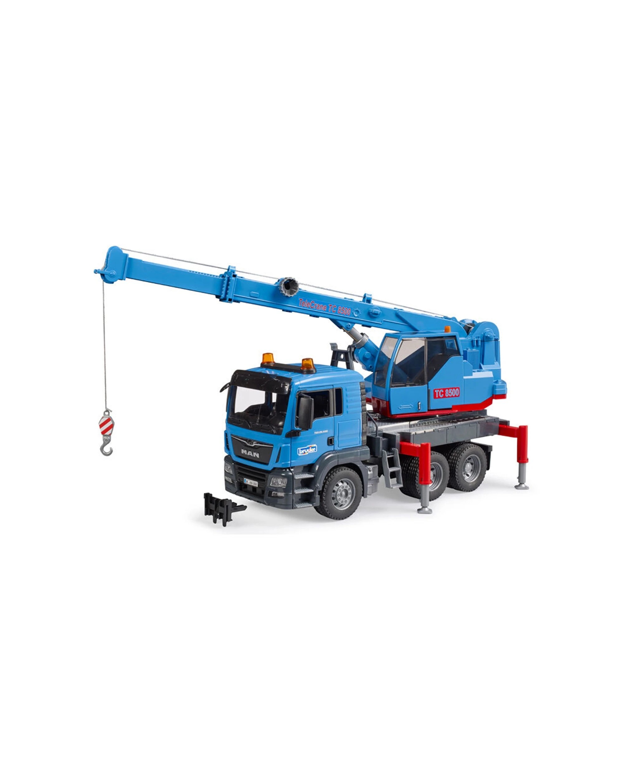 1 Bruder Man Tgs Crane Truck 1 16 Scale Model Kids Toy 4 Years Plus - Blue, 1 of 2