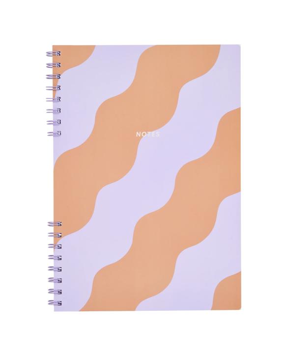 A4 Spiral Notebook 160 Pages Wave