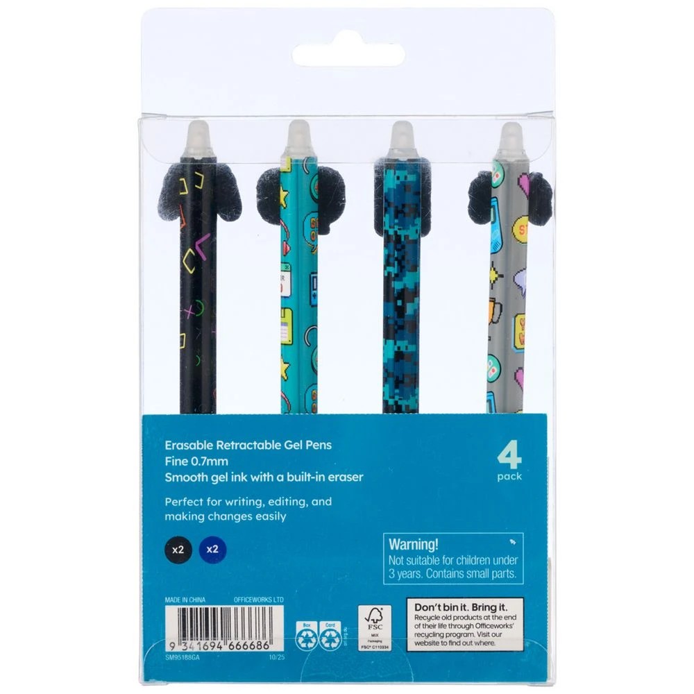 2 Studymate Novelty Erasable Gel Pen Game 4 Pack, 2 of 5