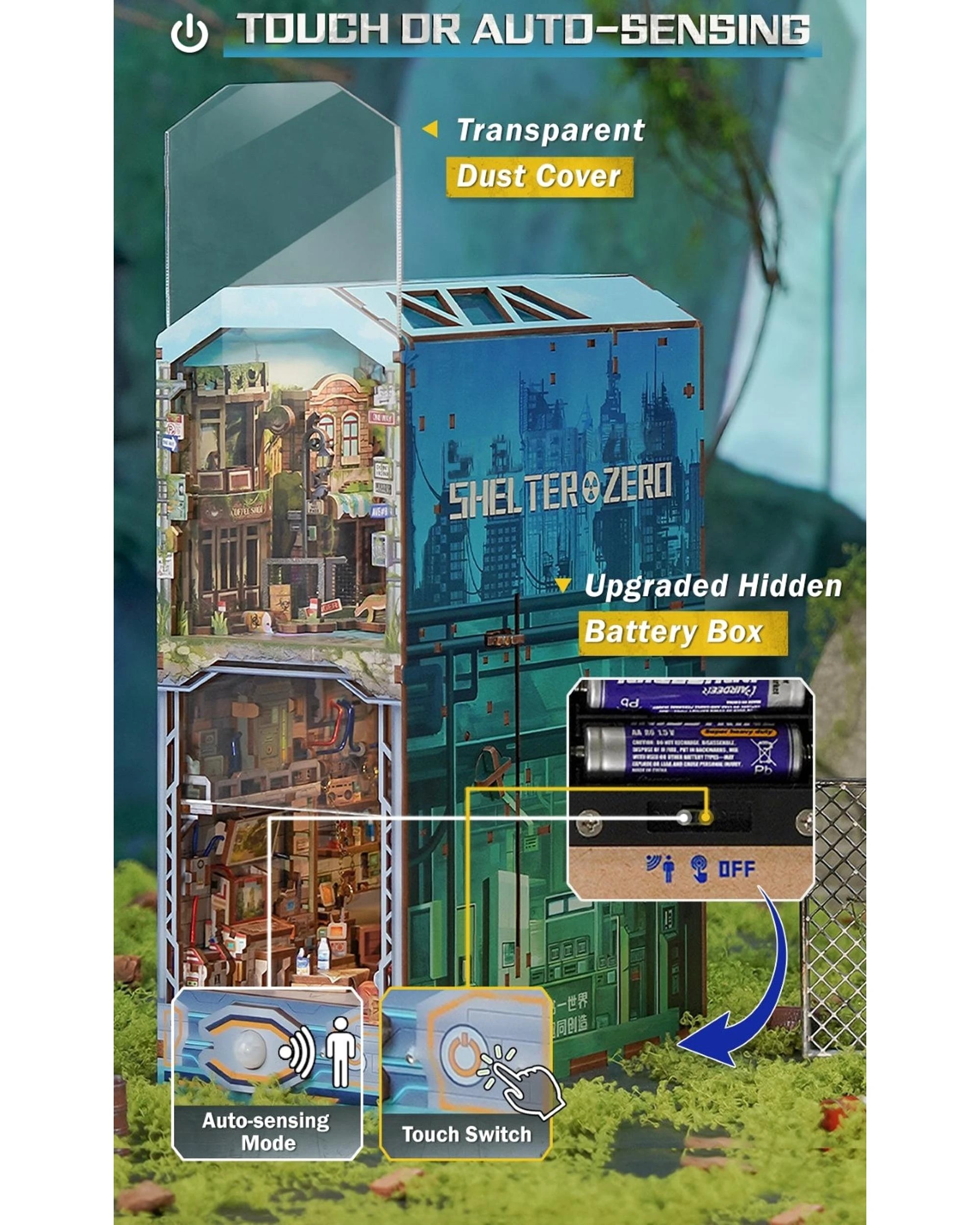 6 Tonecheer 3D Wooden Puzzle DIY Book Nook Kit - Haven Zero, 6 of 10
