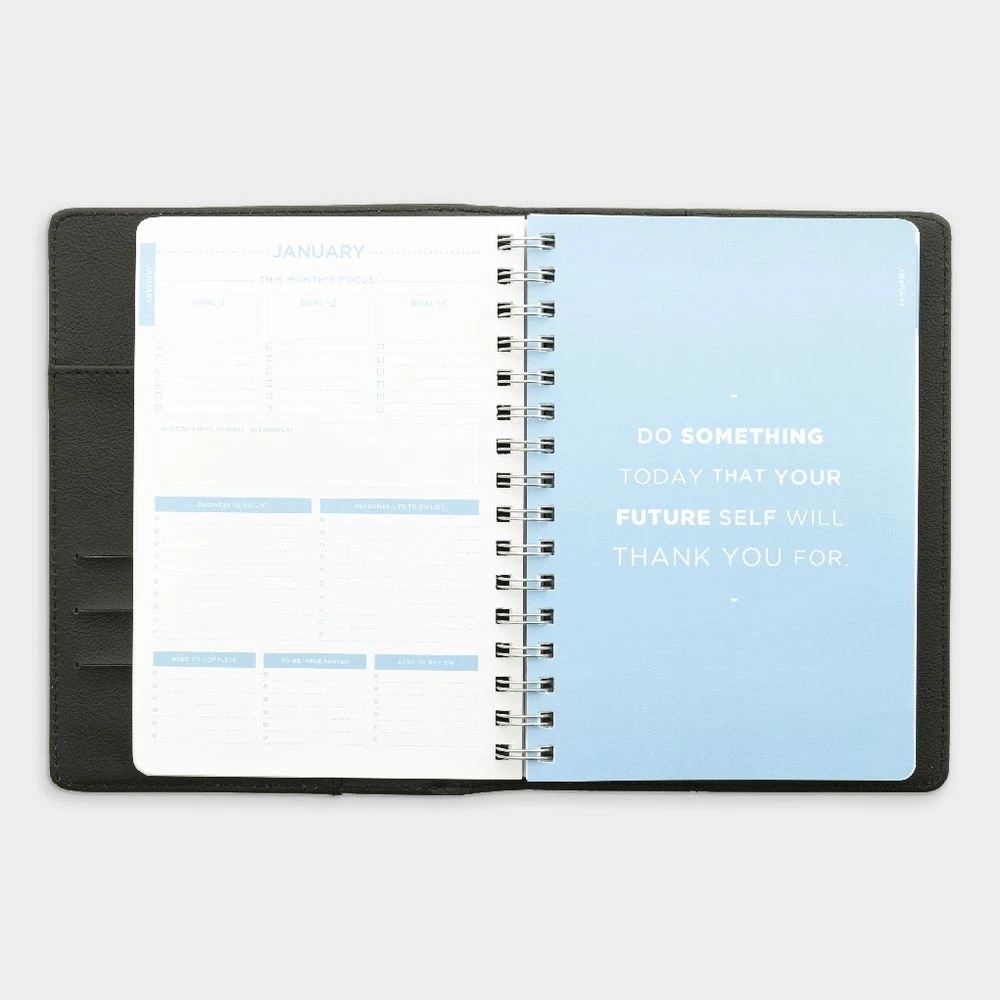 6 Otto Undated Medium Week-to-View Goal Planning Diary Black, 6 of 9