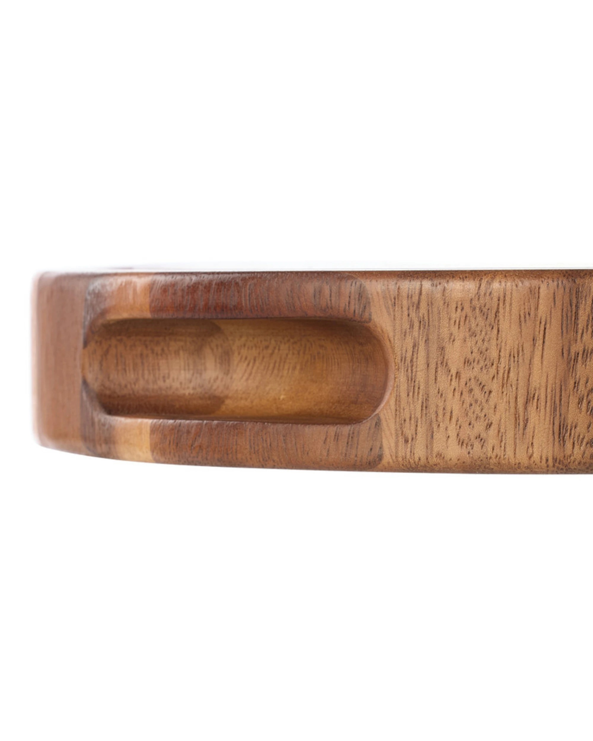 2 Davis & Waddell Round Acacia Wood End Grain Cut Board - Brown, 2 of 4