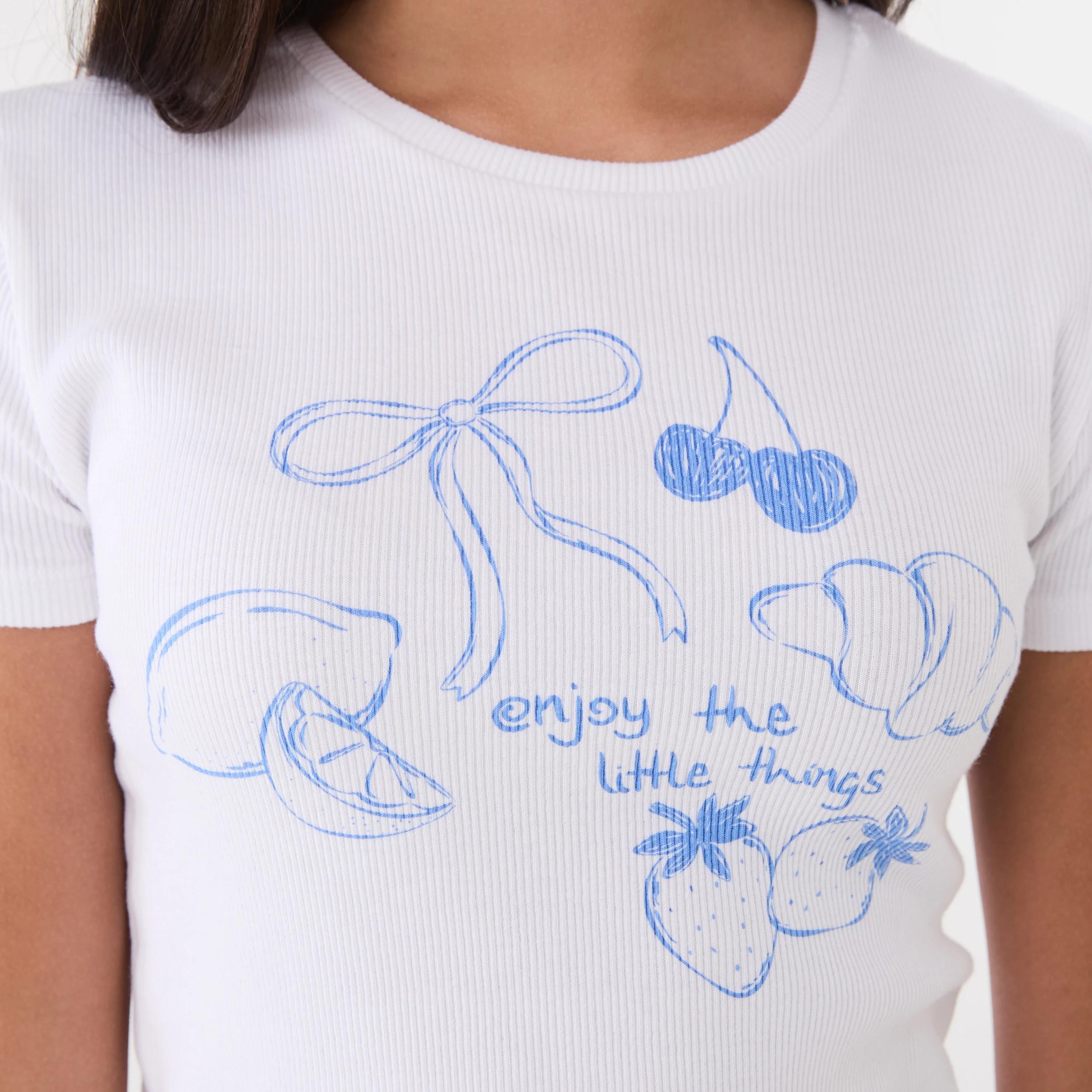 4 Short Sleeve Rib Top ENJOY THE LITTLE THINGS, 4 of 6