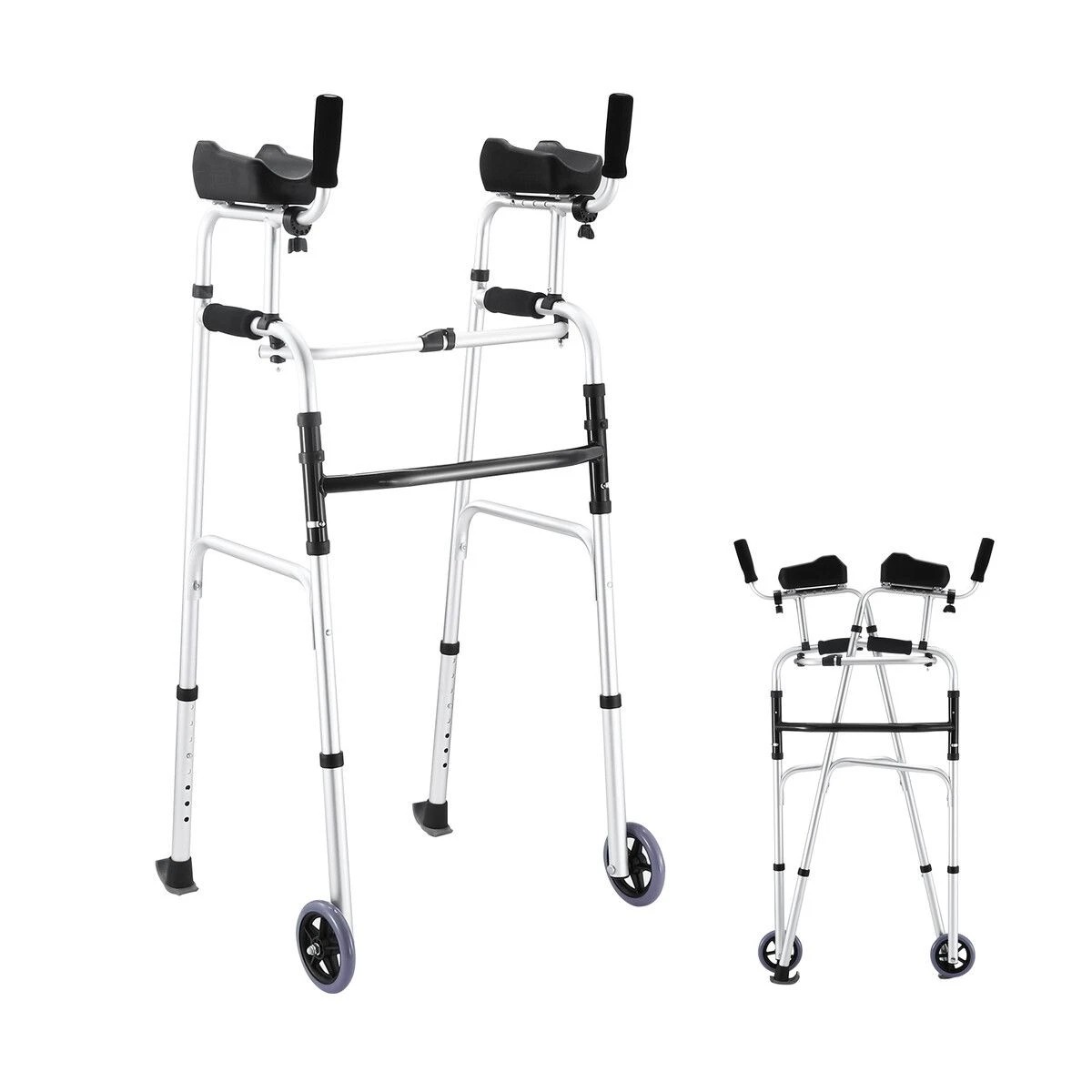 5 AUSWAY 2in1 Folding Walker Medical Aid Elderly Mobility, 5 of 5