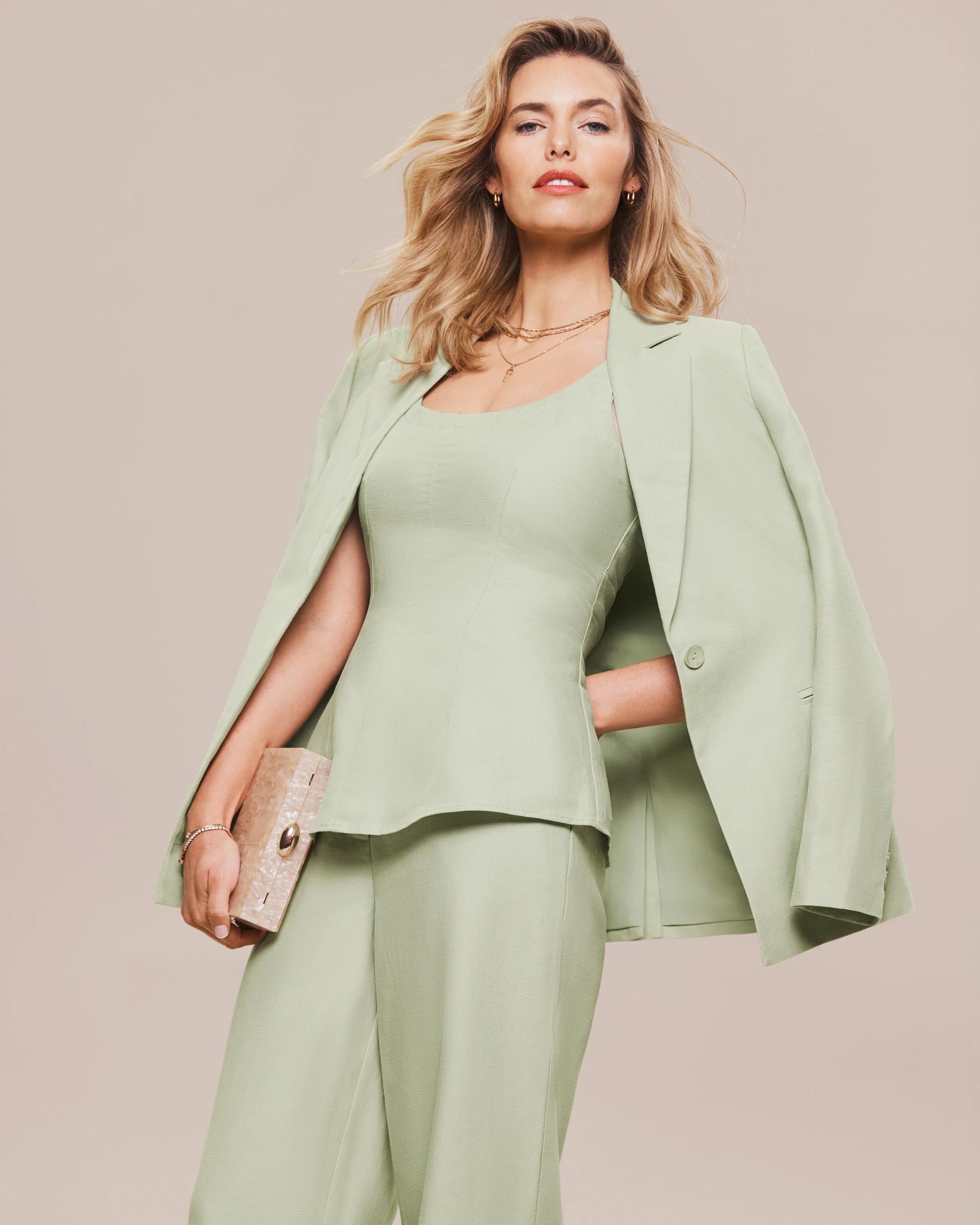 6 Linen Blend Wide Leg Pants - Preview DESERT SAGE, 6 of 6