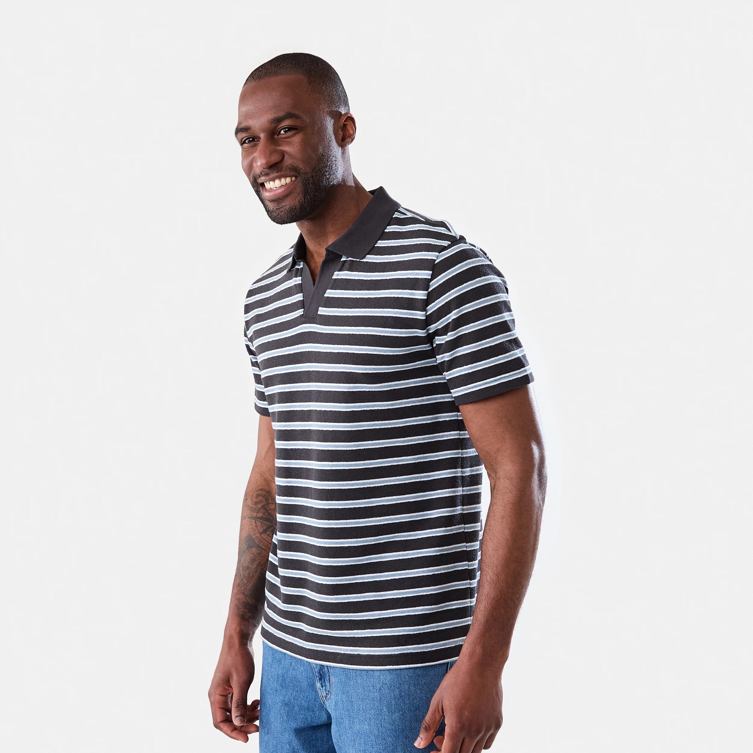 2 Textured Stripe Polo Shirt CITADEL STRIPE, 2 of 6