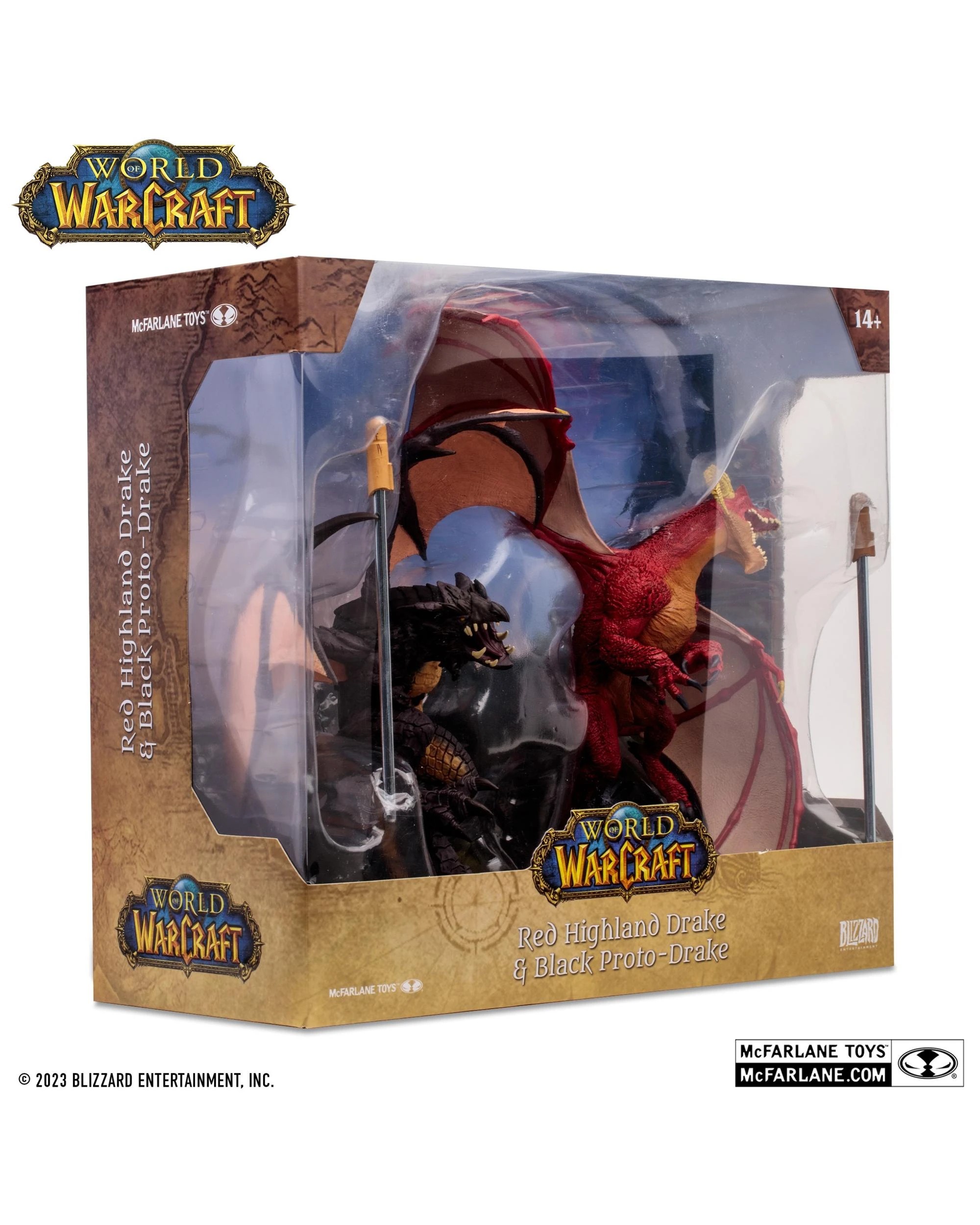 8 World of Warcraft Red Highland Drake and Black Proto-Drake 1:12 Scale Figure 2 Pack, 8 of 8