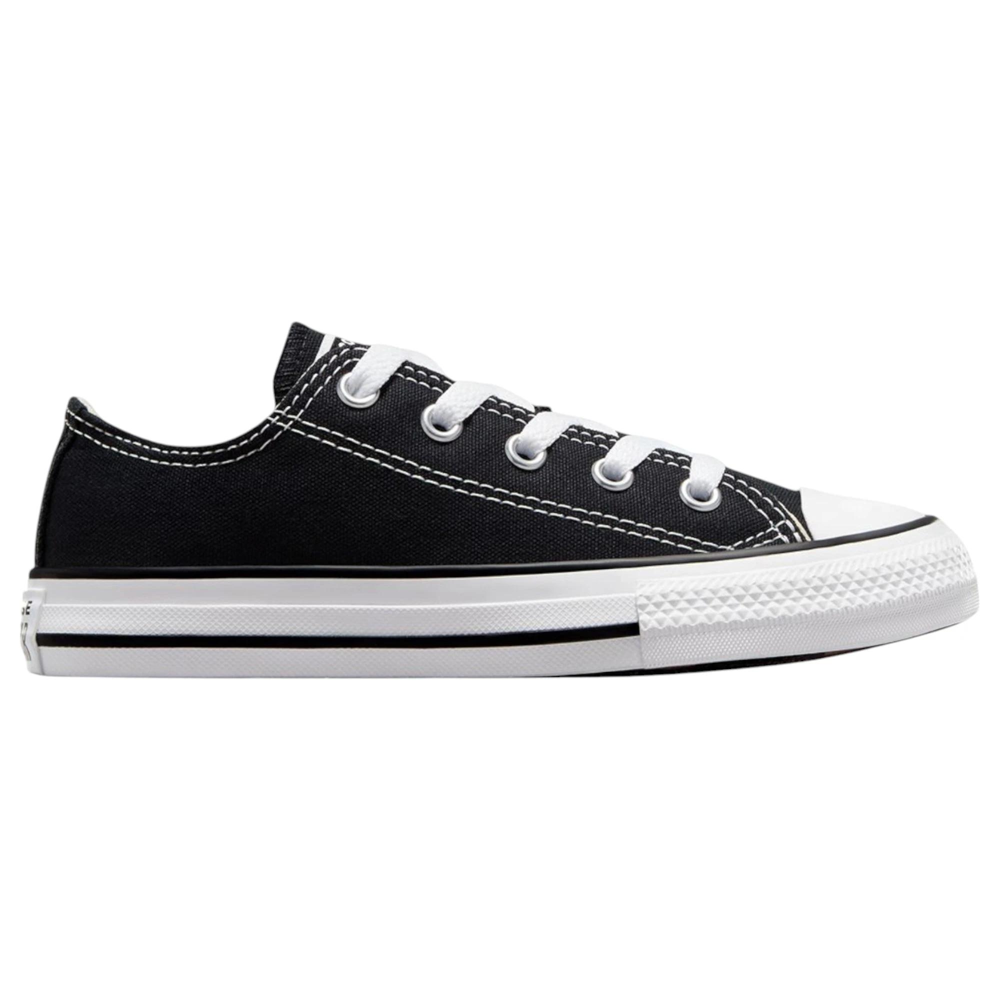 4 Converse Unisex Kids Chuck Taylor All Star Low Top Casual Shoes BLACK, 4 of 7