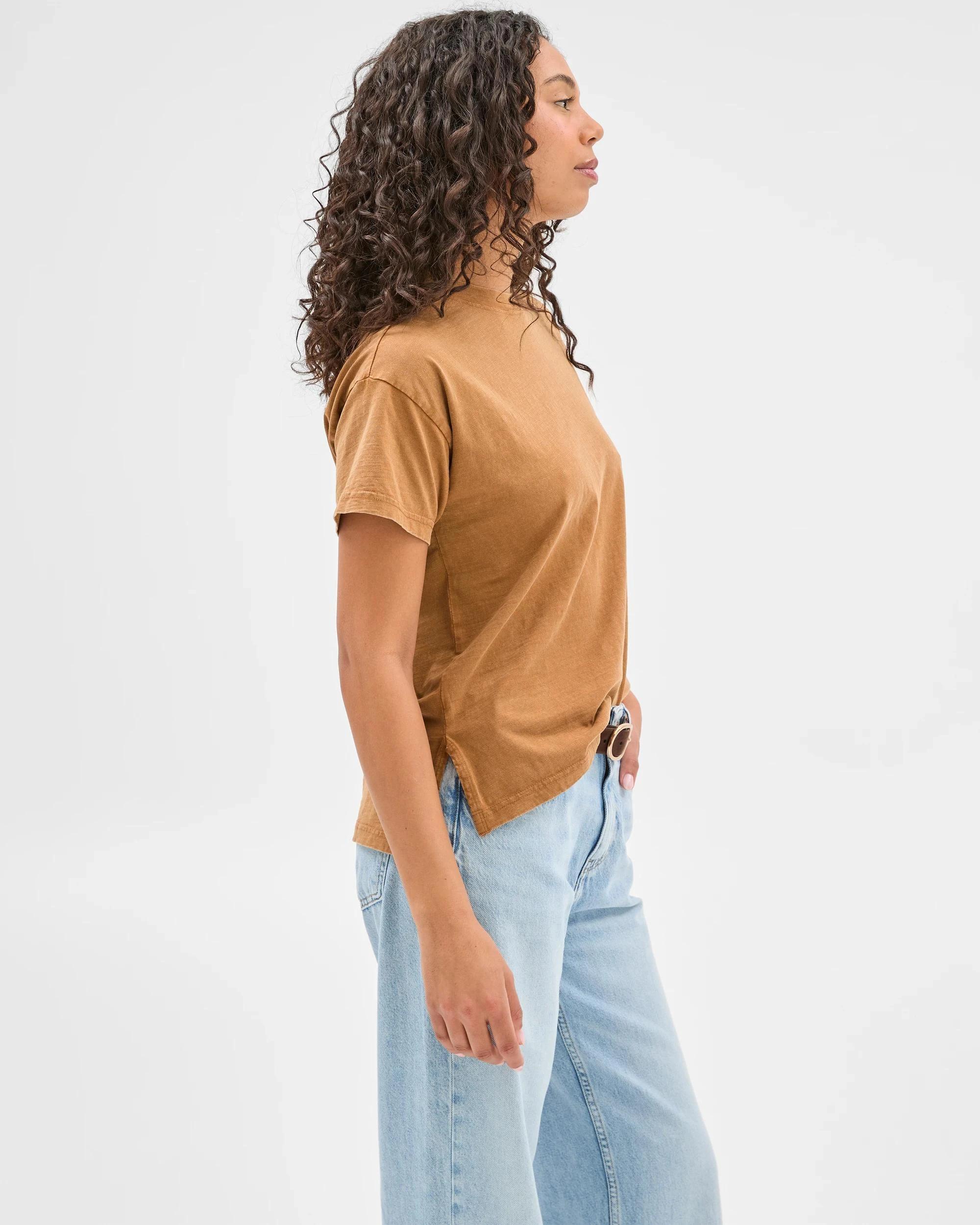 3 Target Australian Cotton Relaxed Slub T-Shirt GINGERBREAD, 3 of 6