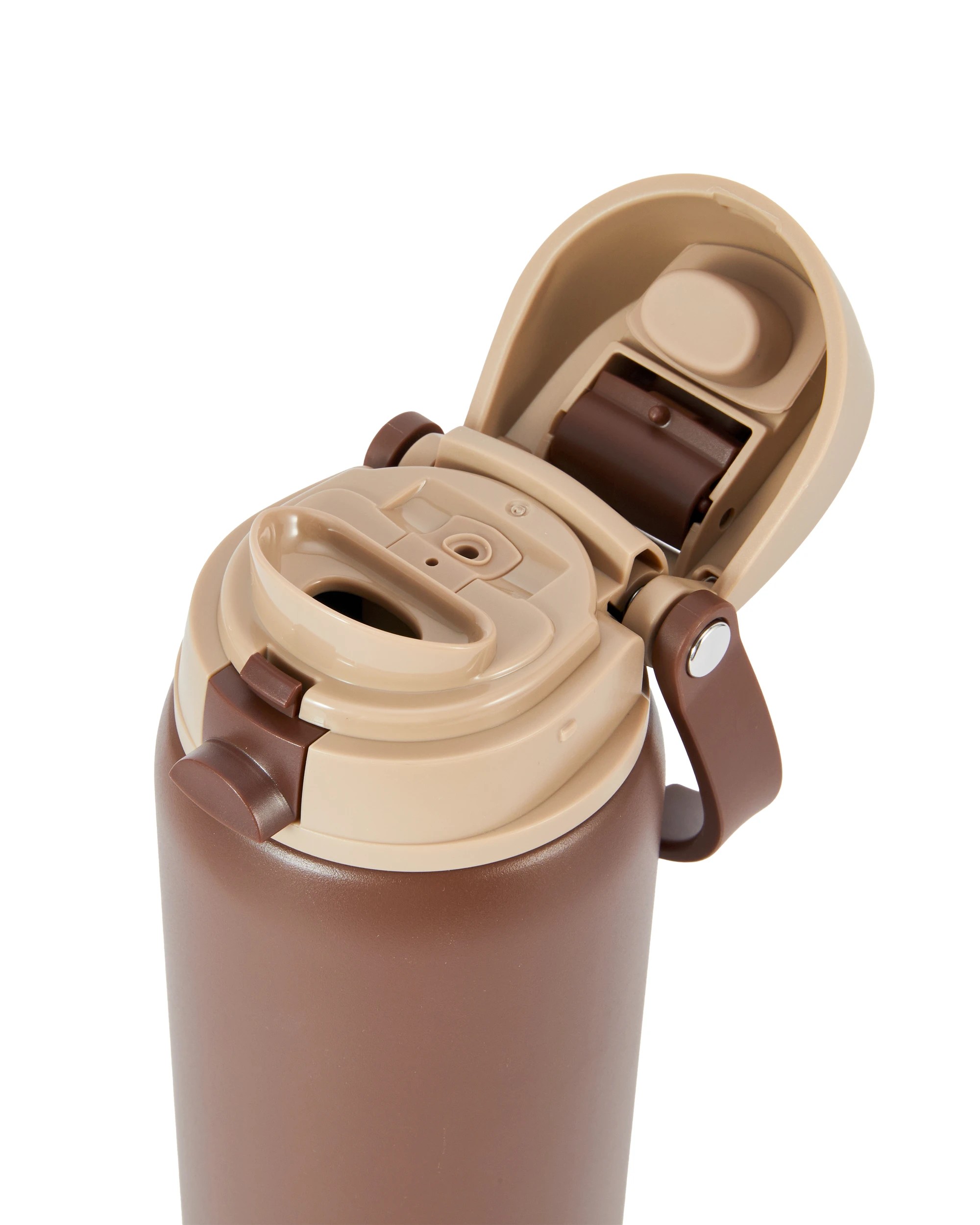 4 940ml Chocolate Stainless Steel Dual Lid Bottle, 4 of 7